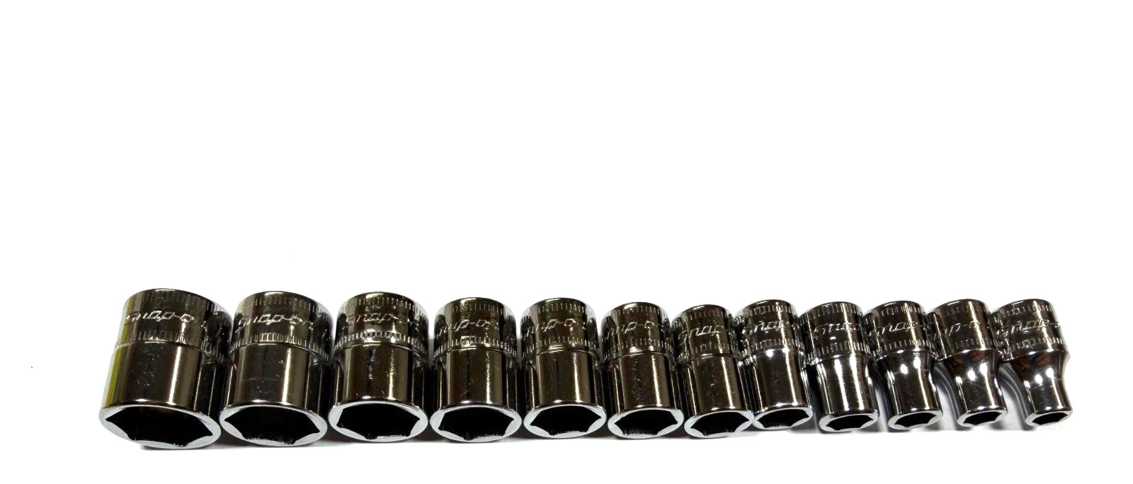 New Snap-on™ 1/4″ drive 5 thru 15 mm 6-point Shallow Socket Set 112TMMY Unused