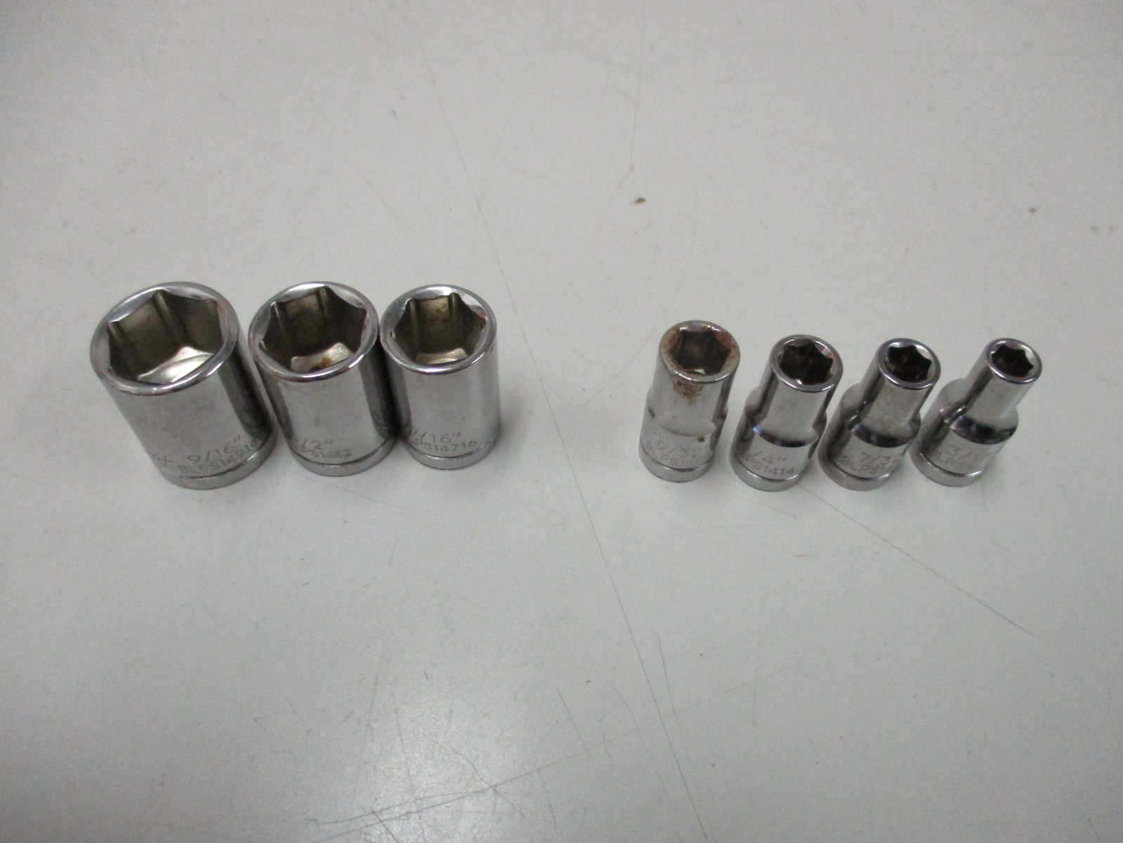 Blue-Point 7pc BLPS 1/4″ Drive 6 Point Sockets 3/16,7/32,1/4,9/32,7/16,1/2,9/16