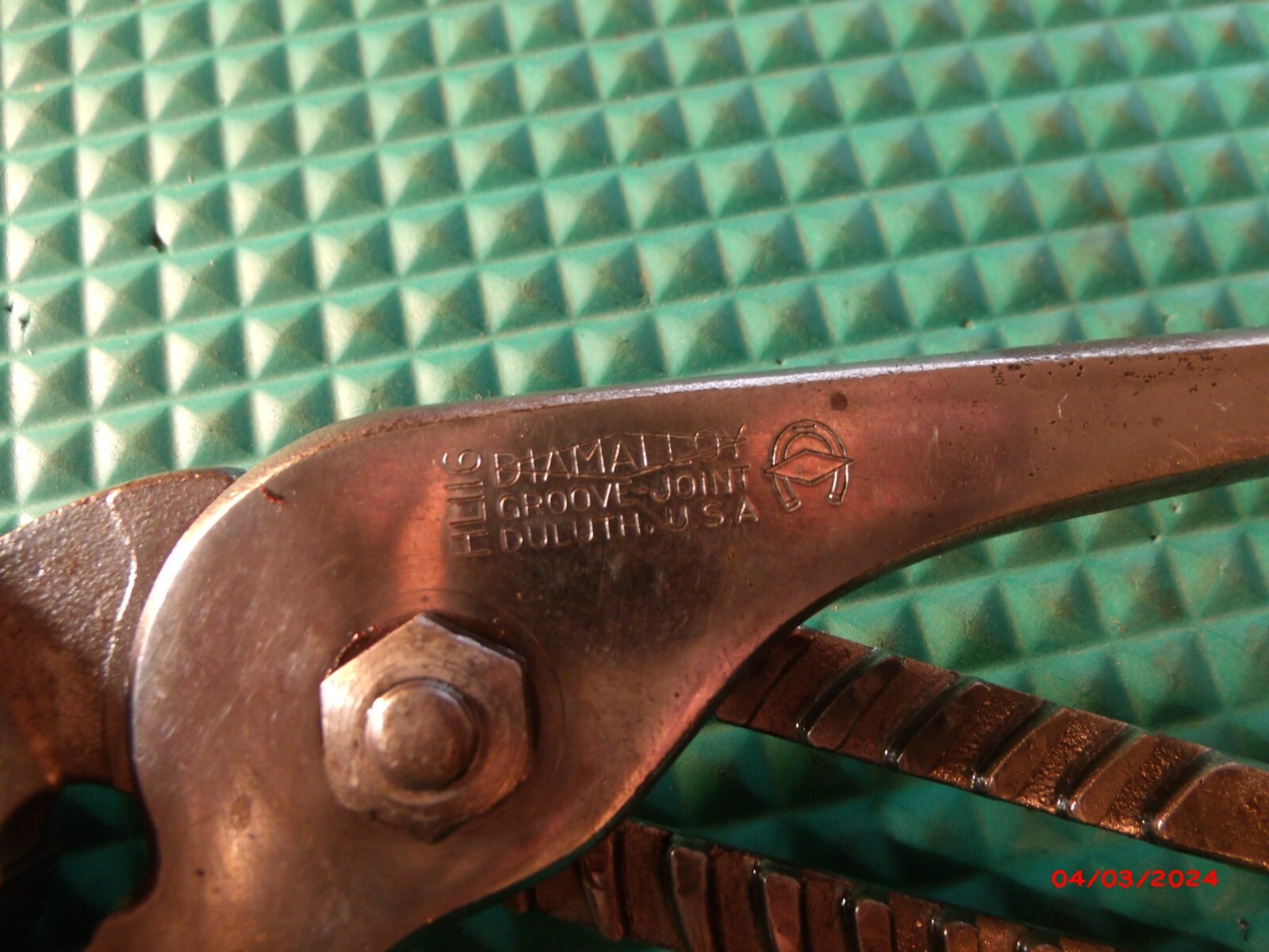 VINTAGE «DIAMALLOY» U.S.A. GROOVE-JOINT #HL116 ADJUSTABLE PLIERS(11 POSITIONS)