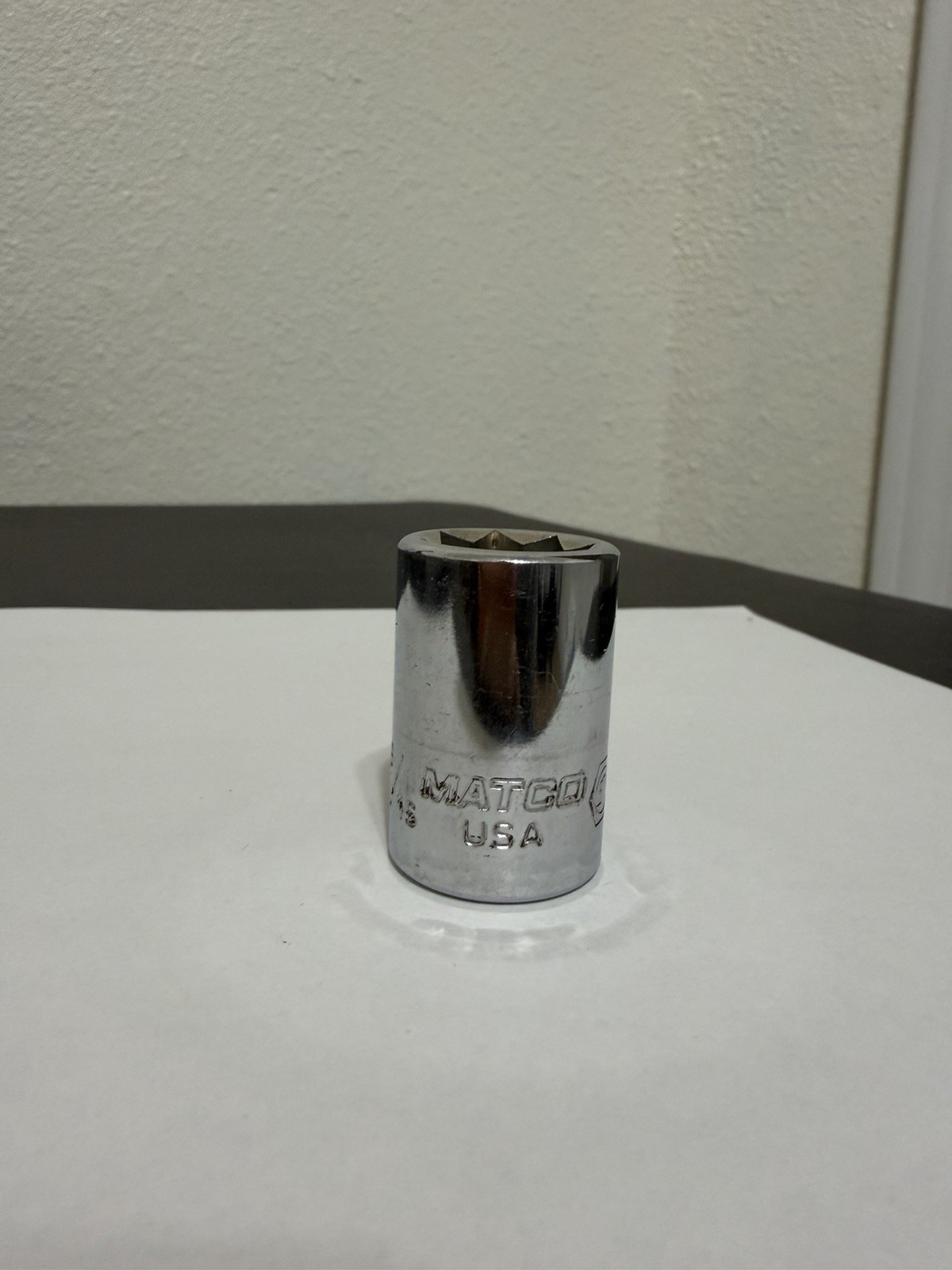 Matco 9/16″ Shallow Socket 3/8″ Drive 8 Point Double Square B188 USA