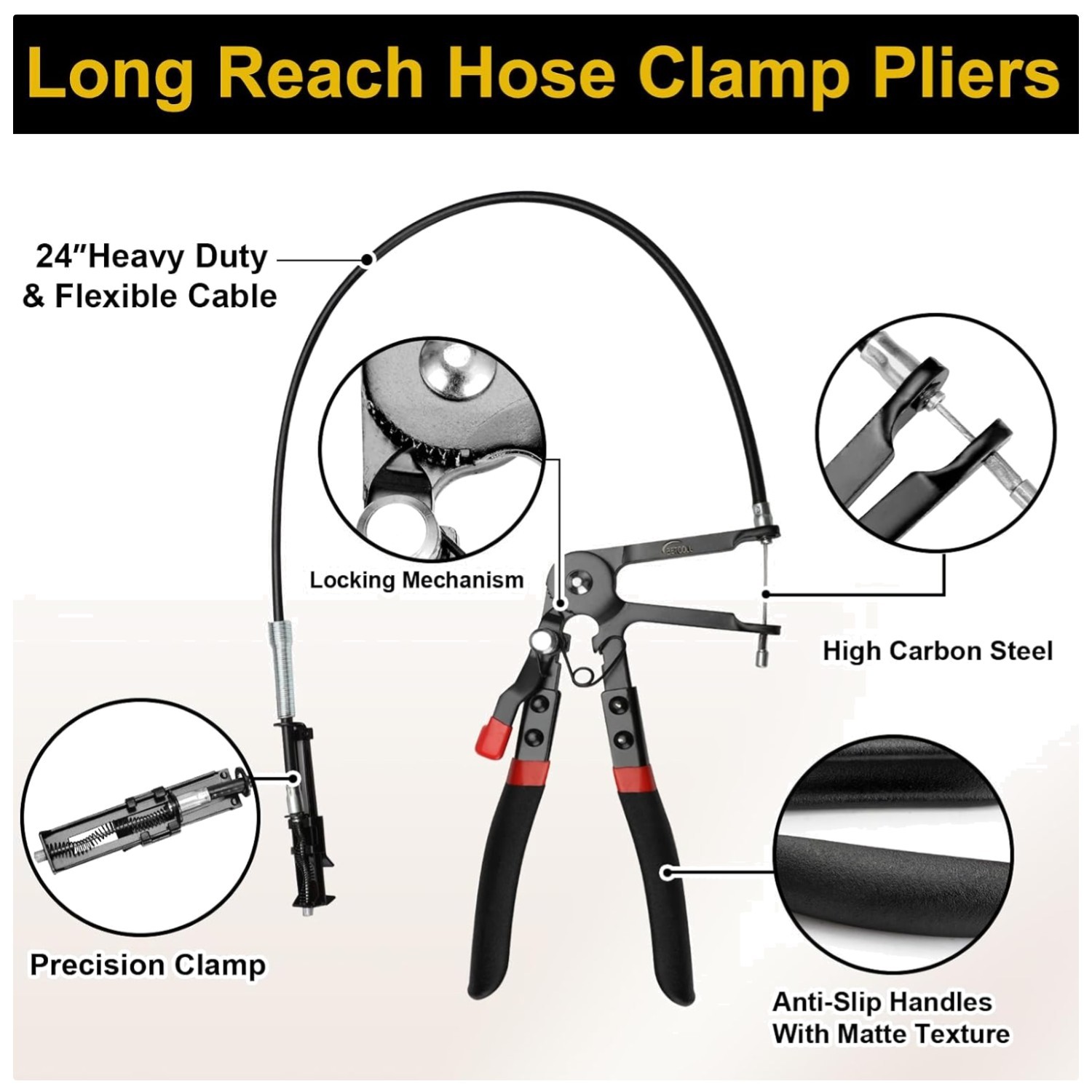 9pc Hose Clamp Pliers Set for Automotive Repair