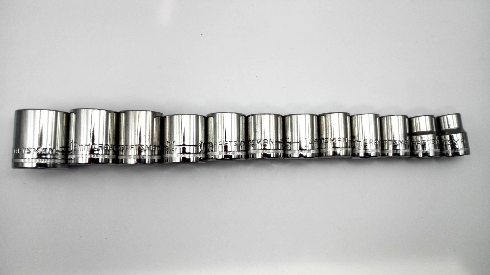 Craftsman Lifetime Warranty S-AF 3/8″ Drive 6 and 12 Point Short Metric Sockets