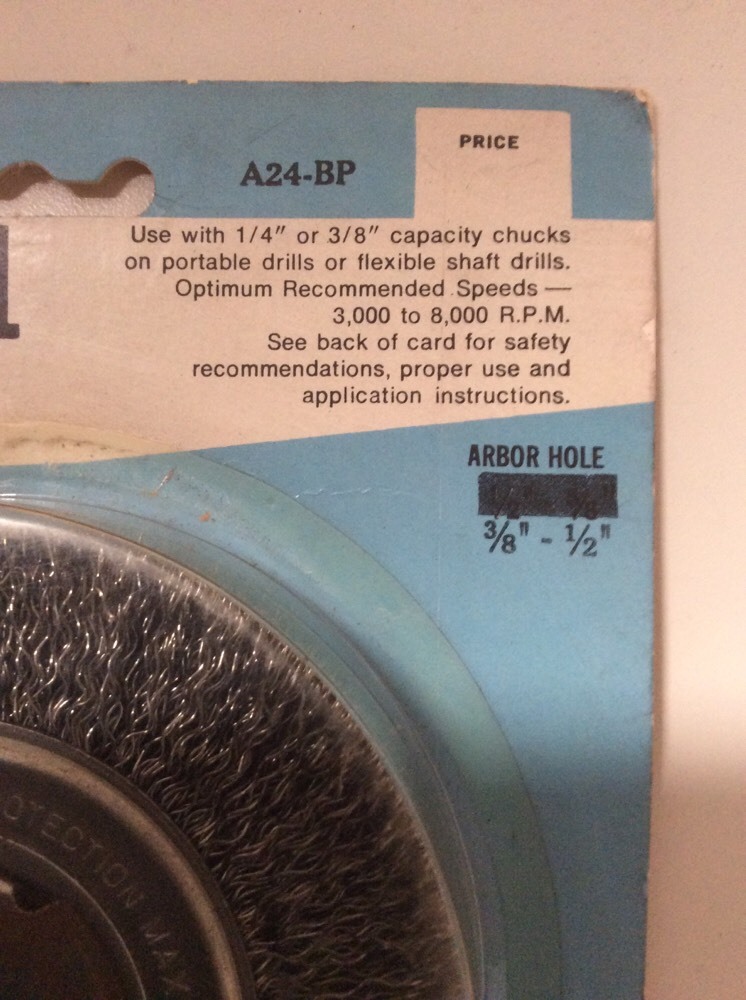 Rimac A24-BP Wire Wheel – 4″ Dia. Wire Size .014″ : Arbor Hole 5/8″-1/2″