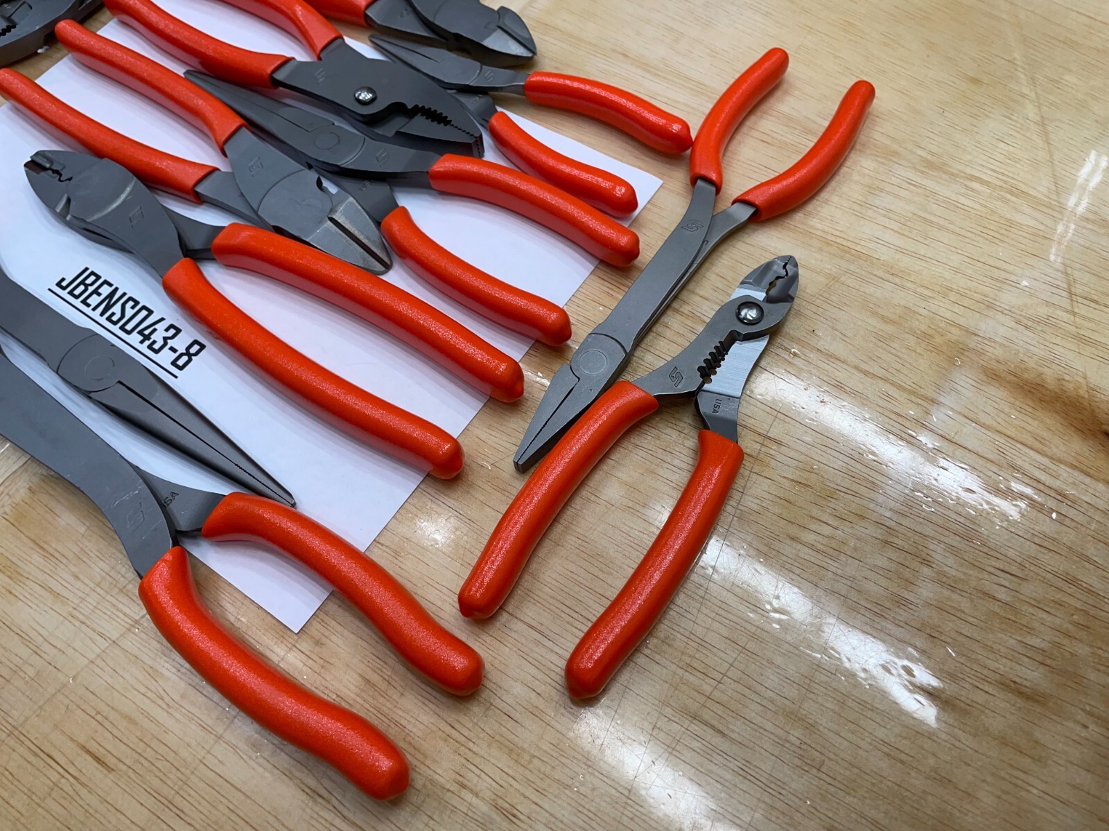 Snap-On Tools USA NEW 12 Piece ORANGE Soft Grip Master Assorted Pliers Lot Set
