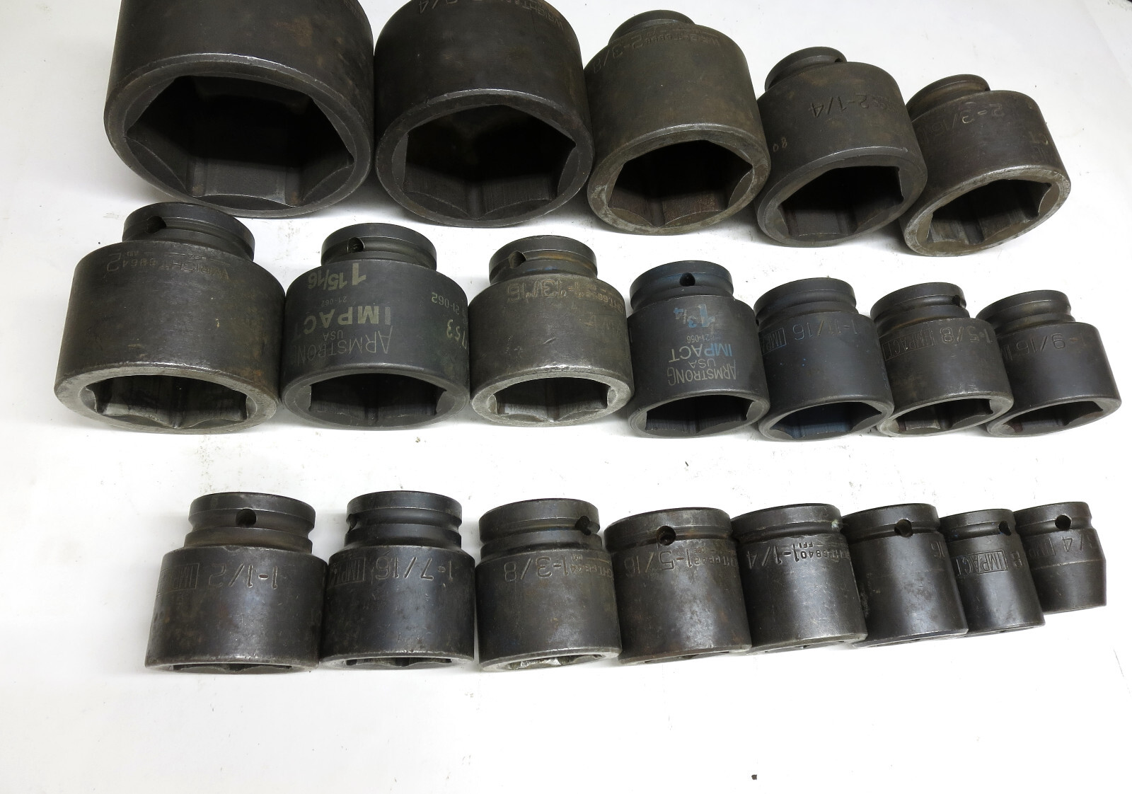 Armstrong & Wright Domestic 3/4 Impact Socket Set of 20 pcs 3/4 – 2-15/16″ USA