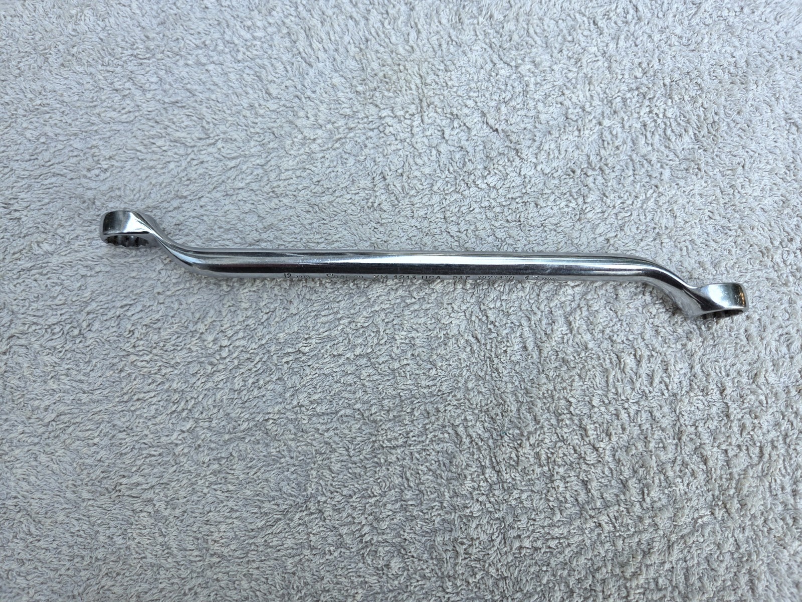 Snap-On Tools USA XM1213 Metric 12mm x 13mm Round Shank Offset Box Wrench 12Pt