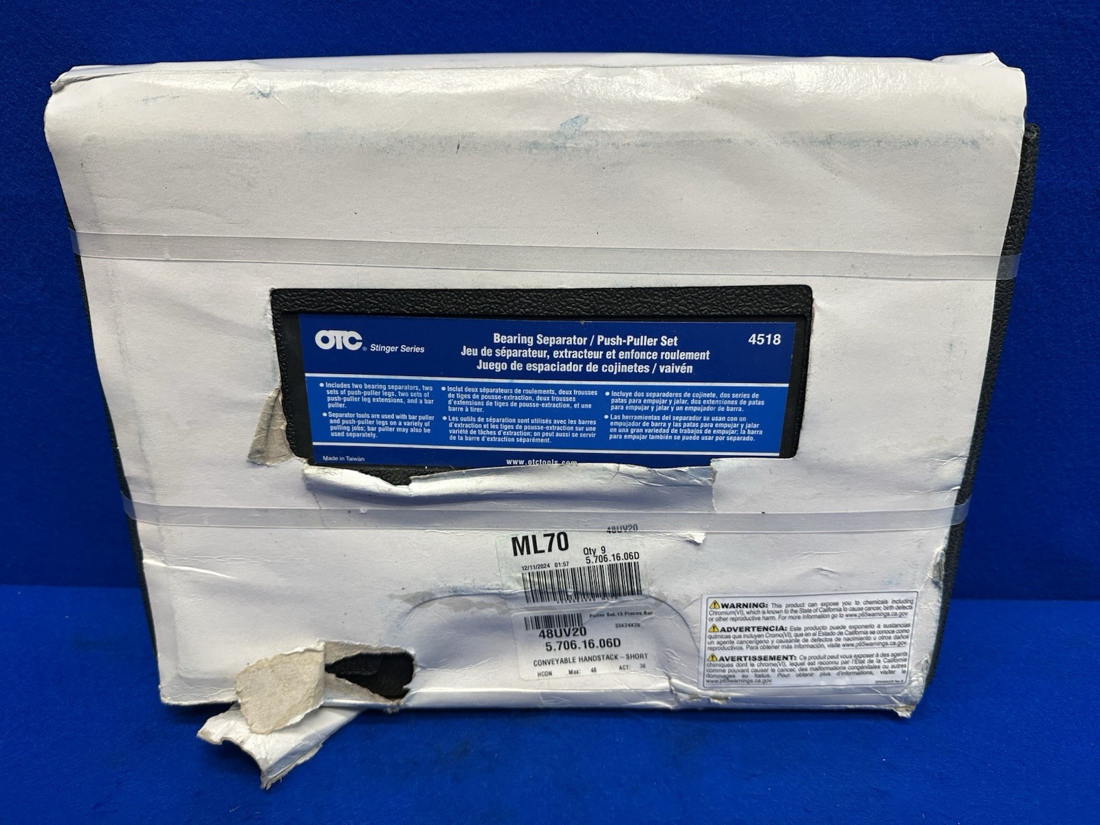 OTC 4518 5-Ton Bearing Separator Set (48UV20)