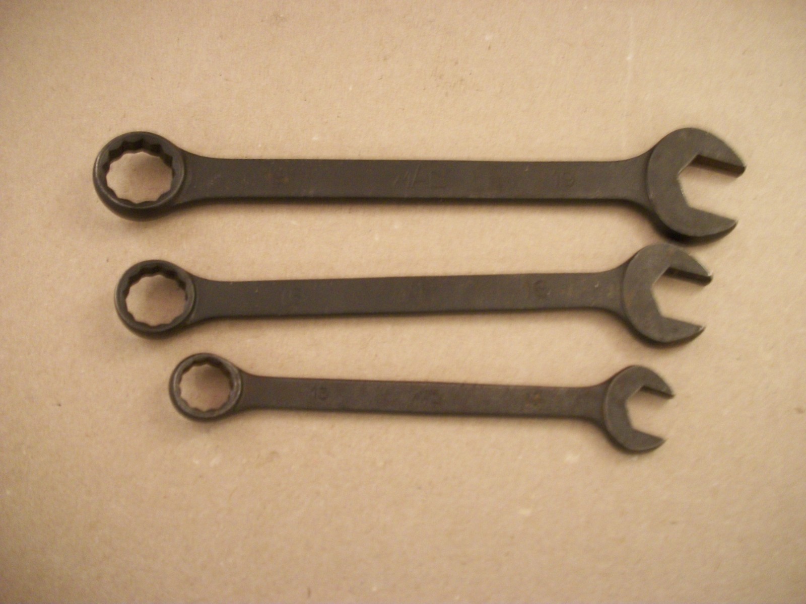 3 Mac Tools 12PT Black Combination Wrench – 19mm M19CW, 16mm M16CW, 13mm M13CW