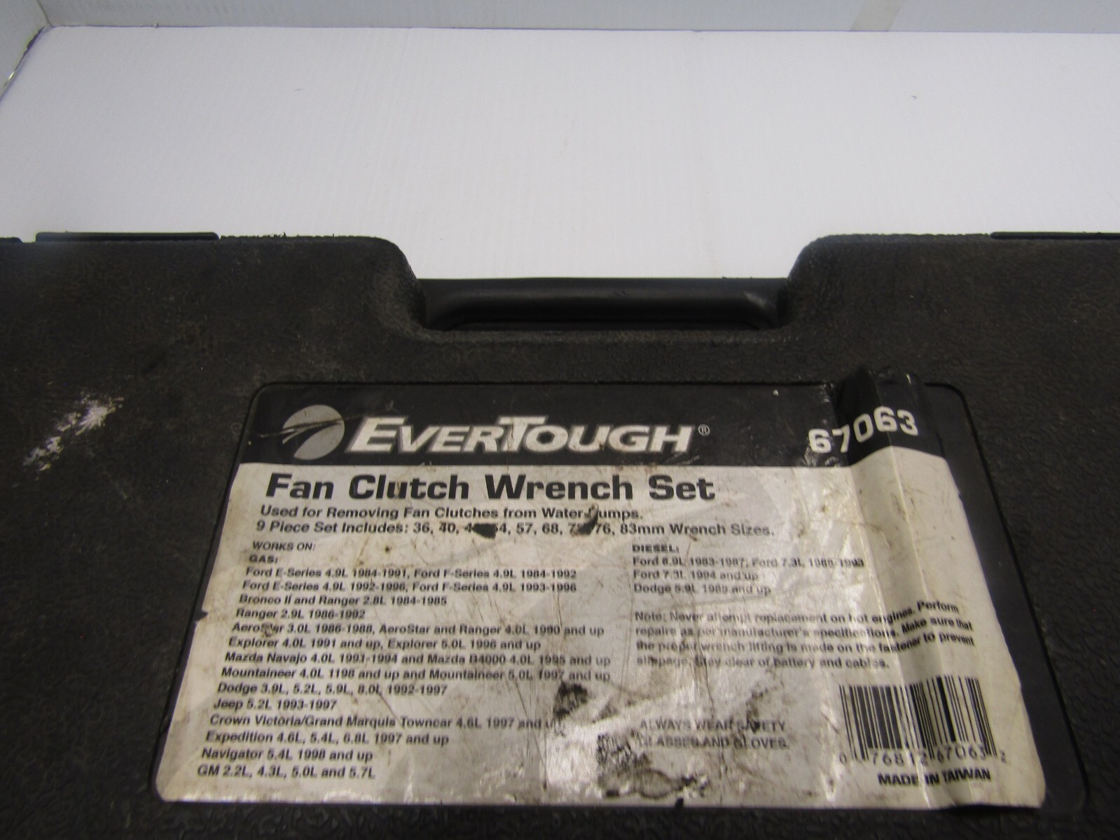 EverTough Model 67063 Fan Clutch Remover Wrench Set
