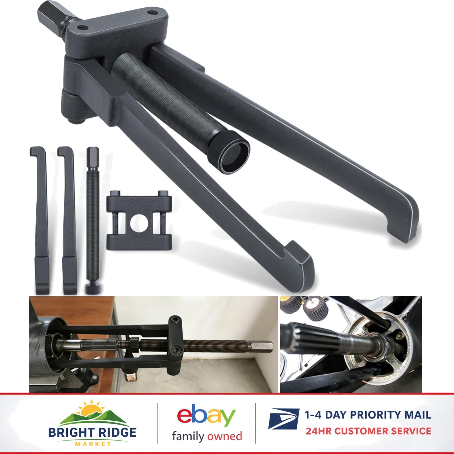 Corrosion-Resistant Bearing Carrier Puller for Outboard Engines 115hp and Above