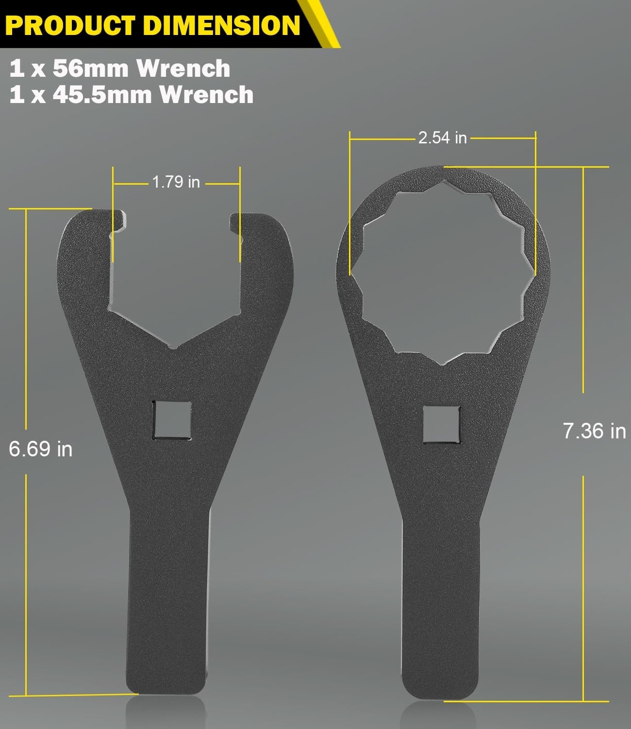ATV Axle Wrench 45.5mm 56mm for Honda TRX 250X,300X,300EX,400X,400EX,450R,450EX