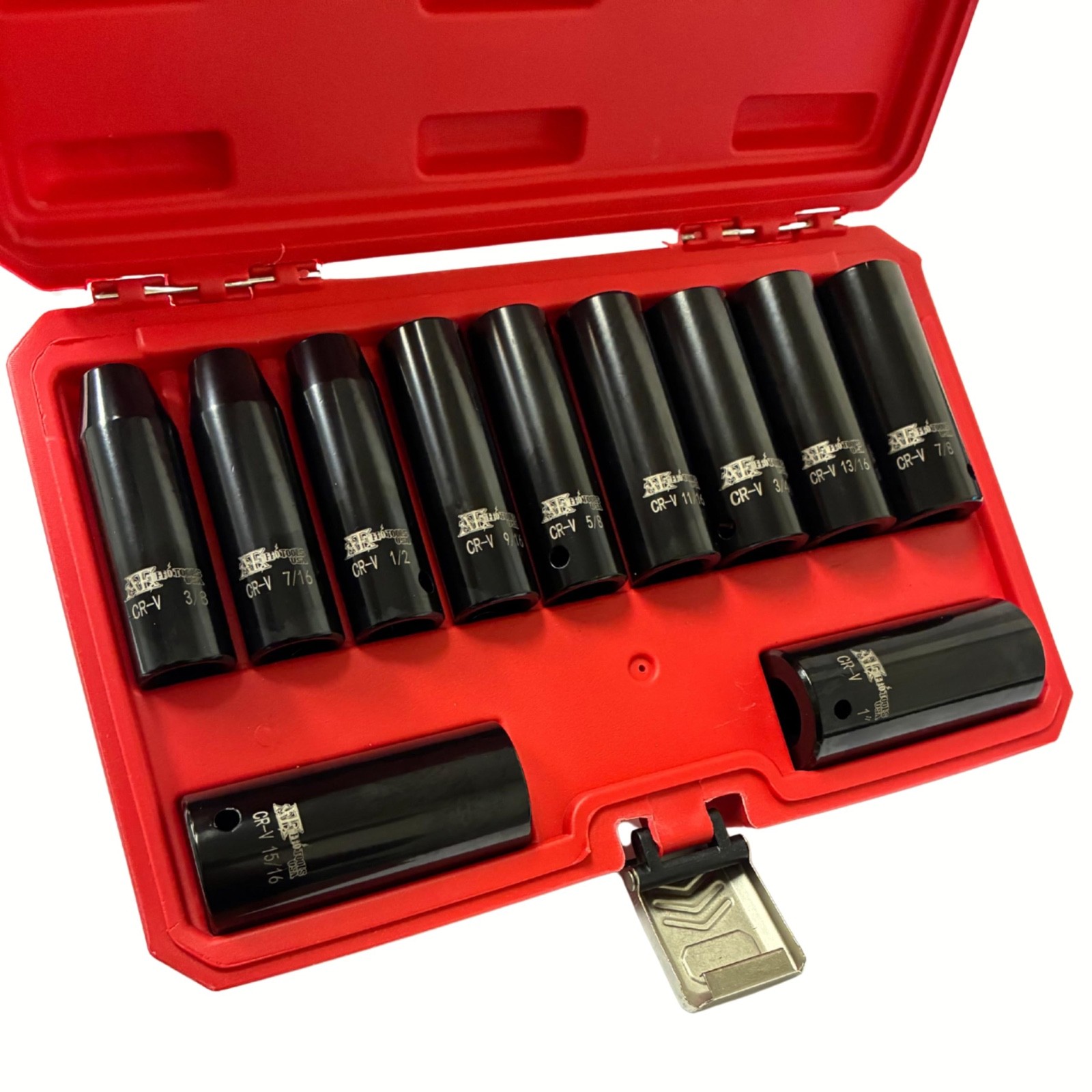 11pc 1/2″ Drive Deep Impact Socket Set (SAE) | CR-V, 6 Point, 3/8″ to 1″ Sockets