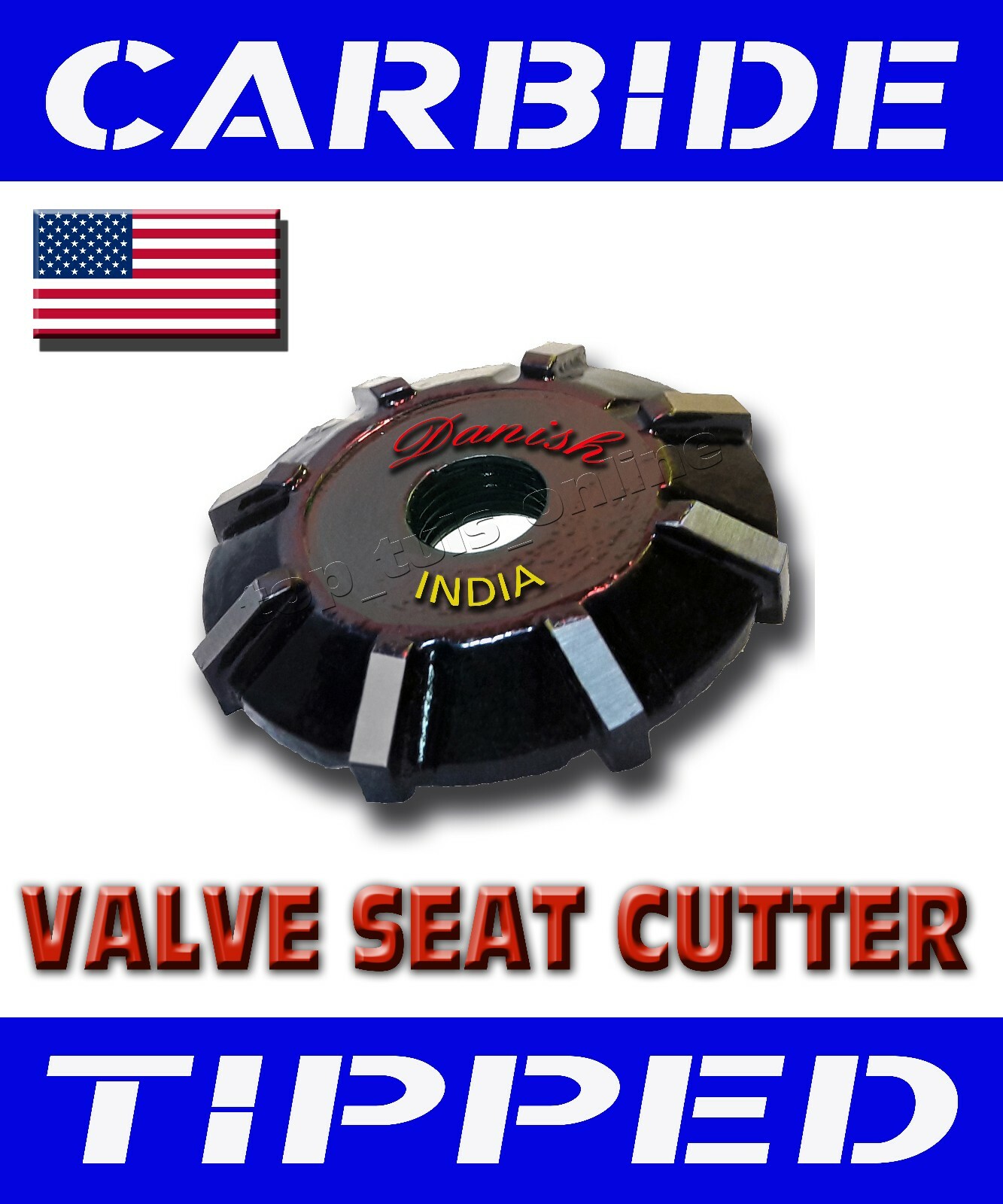 VALVE SEAT CUTTER CARBIDE TIPPED 1.500 – 45 DEG TO CUT HARD WORN OUT SEATS