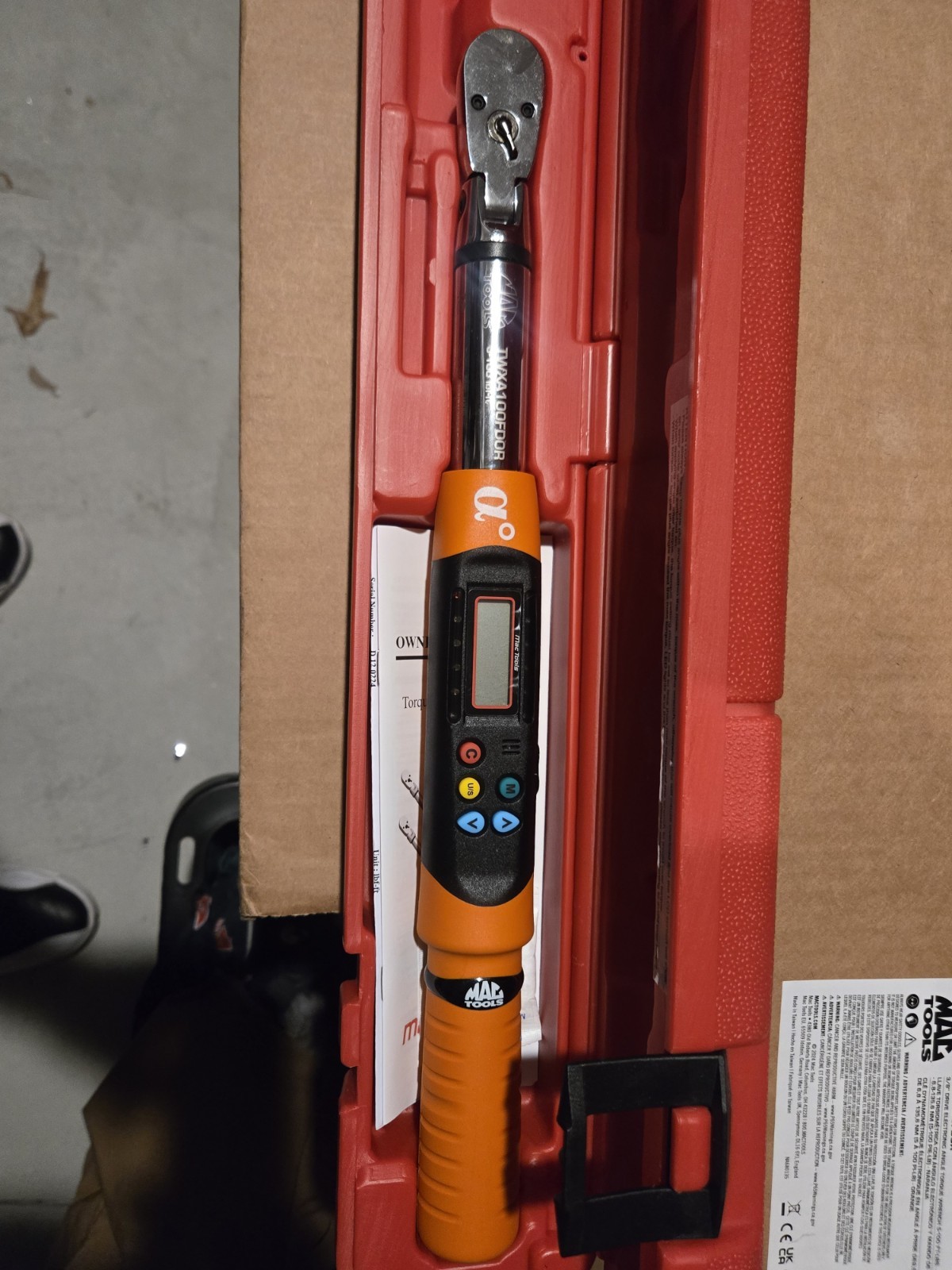 Mac Tools Digital Torque Wrench 3/8 Drive TWXA100FDOR. Brand NEW NEVER USED.
