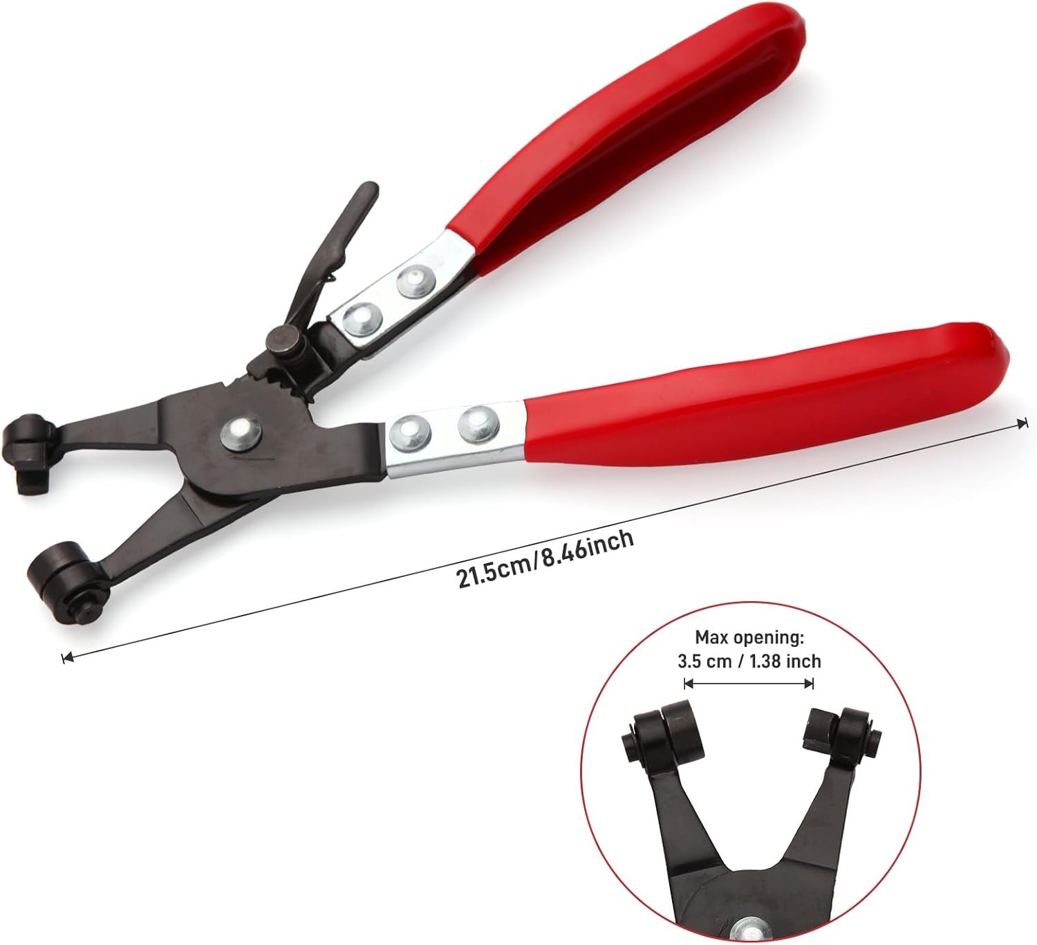 Hose Clamp Pliers Swivel Flat Band Tool for Ring and Flat Hose Clamps Repair