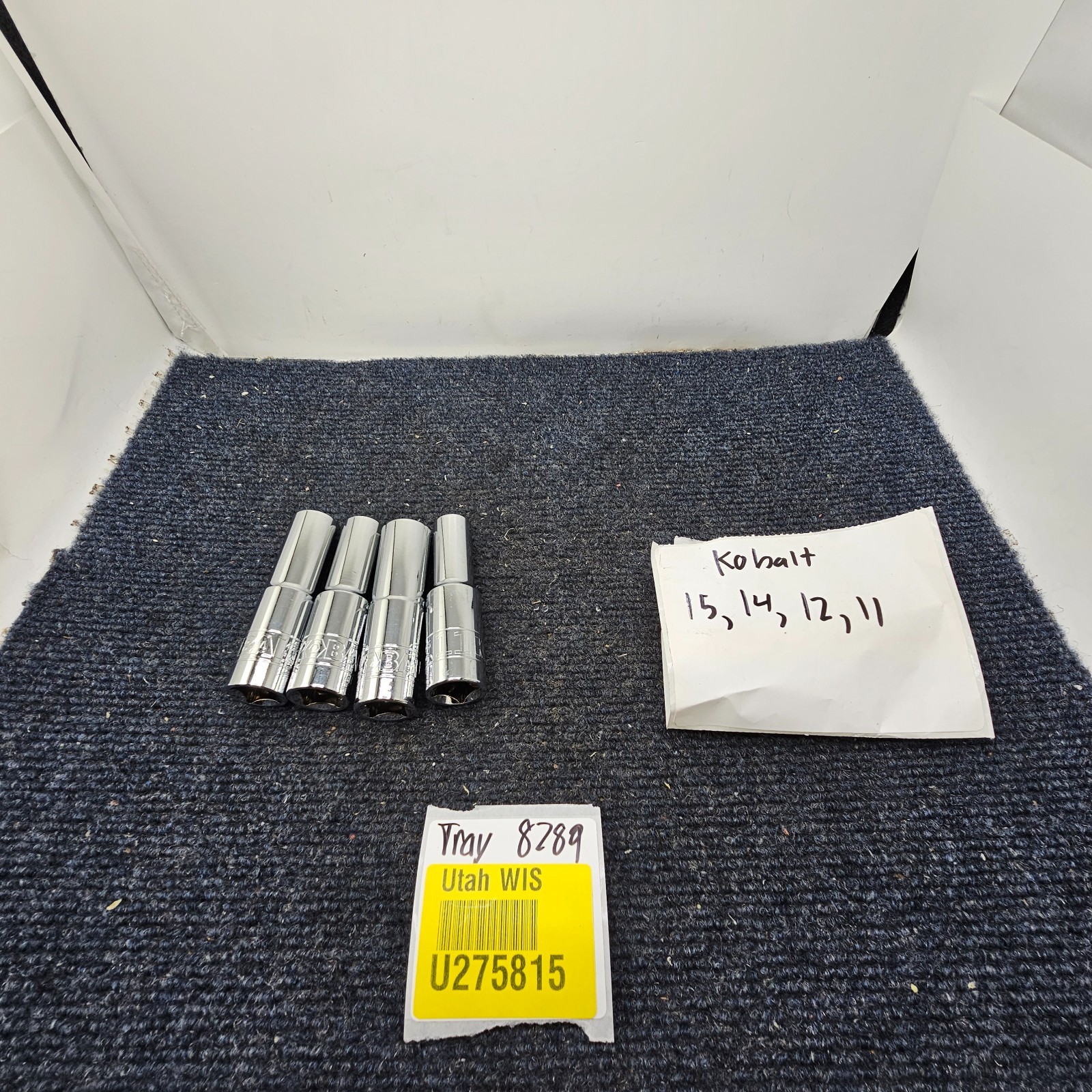 (QTY 4) Kobalt Drive Metric Deep Sockets 15mm, 14mm, 12mm, 11mm