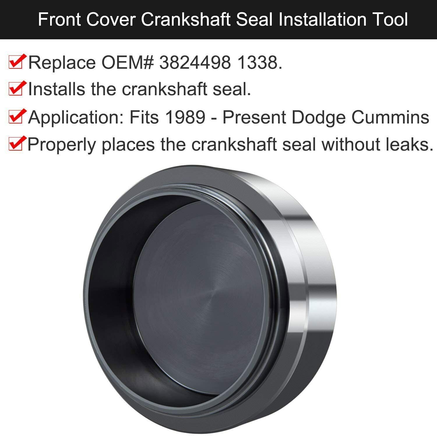 Front Cover Crankshaft Seal & Wear Sleeve Installer Tool for Cummins 5.9L 6.7L