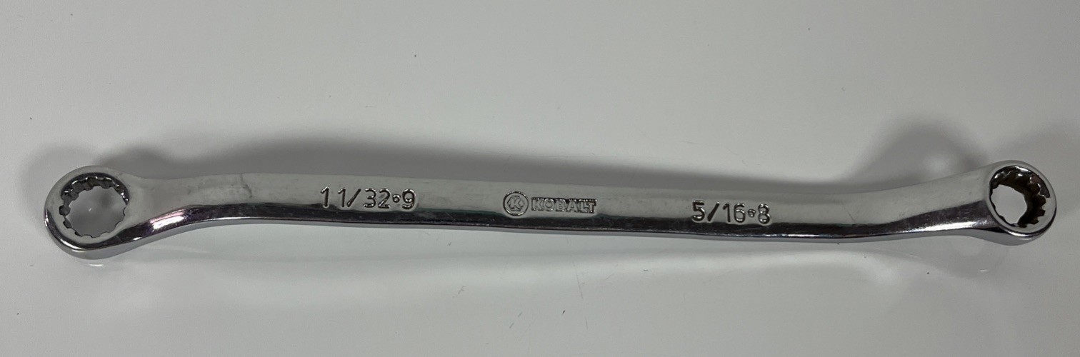 Kobalt Double Box End Wrench Offset 5/16-8 & 11/32-9 Metric & SAE Both Ends