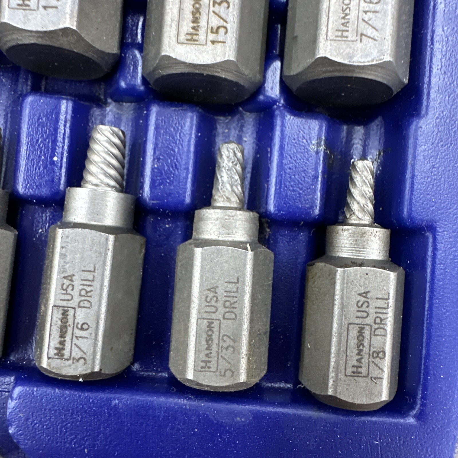 🇺🇸 Irwin Hanson USA 53227 25pc Multi-Spline Extractor Set Size Range 1/8′-7/8″