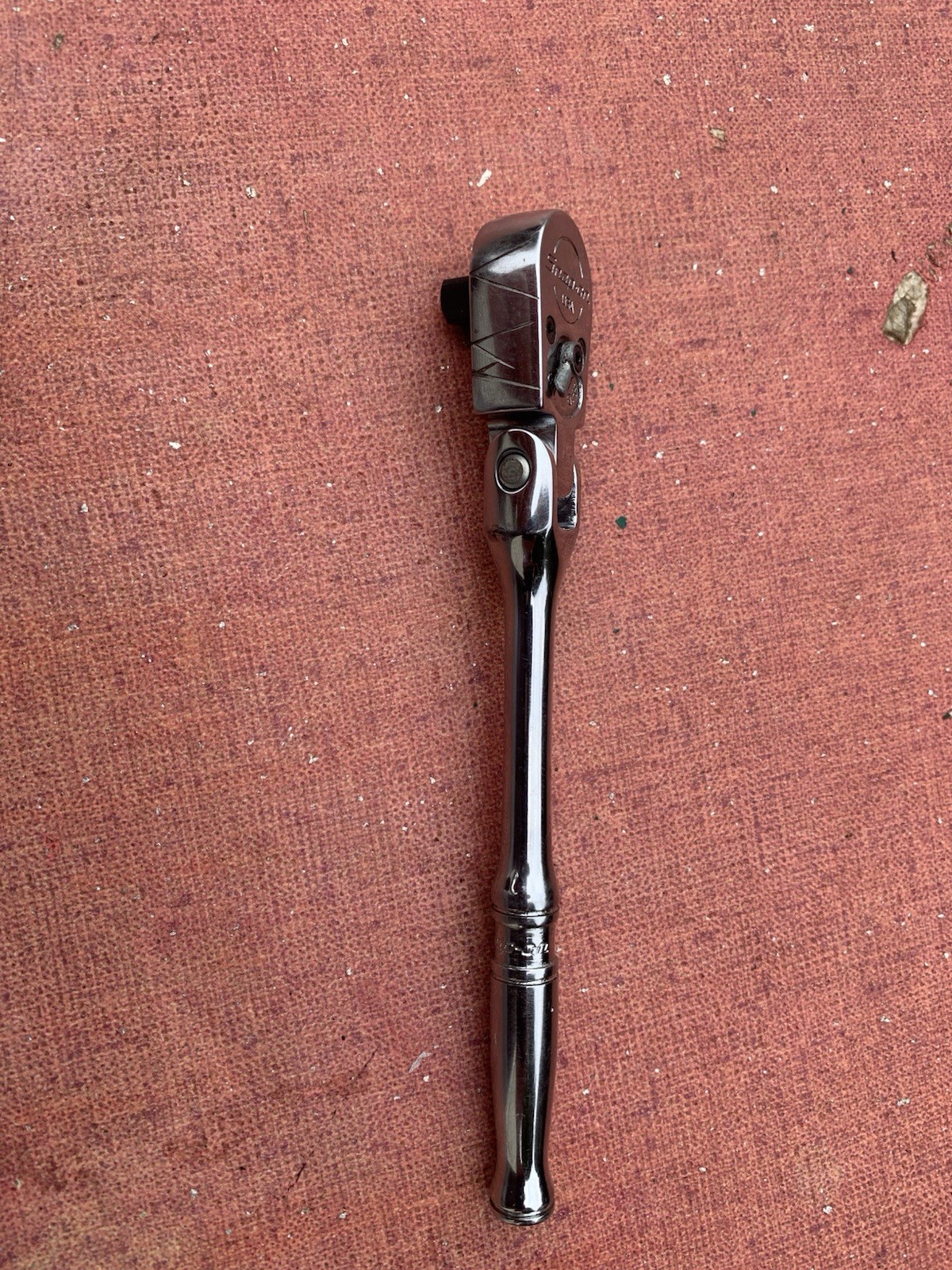 Exc. Snap On Tools USA TM831 Chrome 1/4″ Drive Flex Head Ratchet Has Engraving