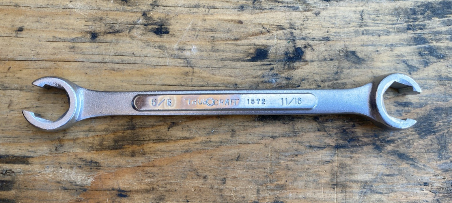 Truecraft 1572 Chrome Vanadium Drop Forged Double Open End Wrench 5/8″ x 11/16″