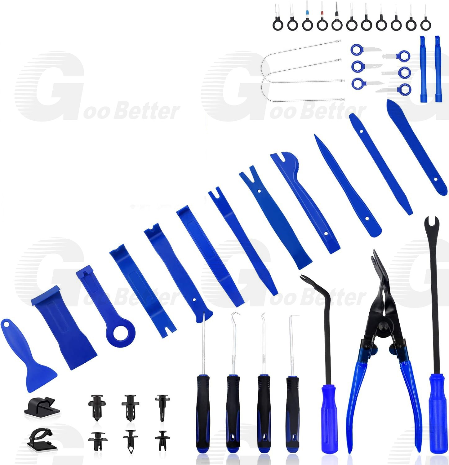 200Pcs Car Trim Removal Tool Set Hand Tools Pry Bar Panel Door Interior Clip Kit