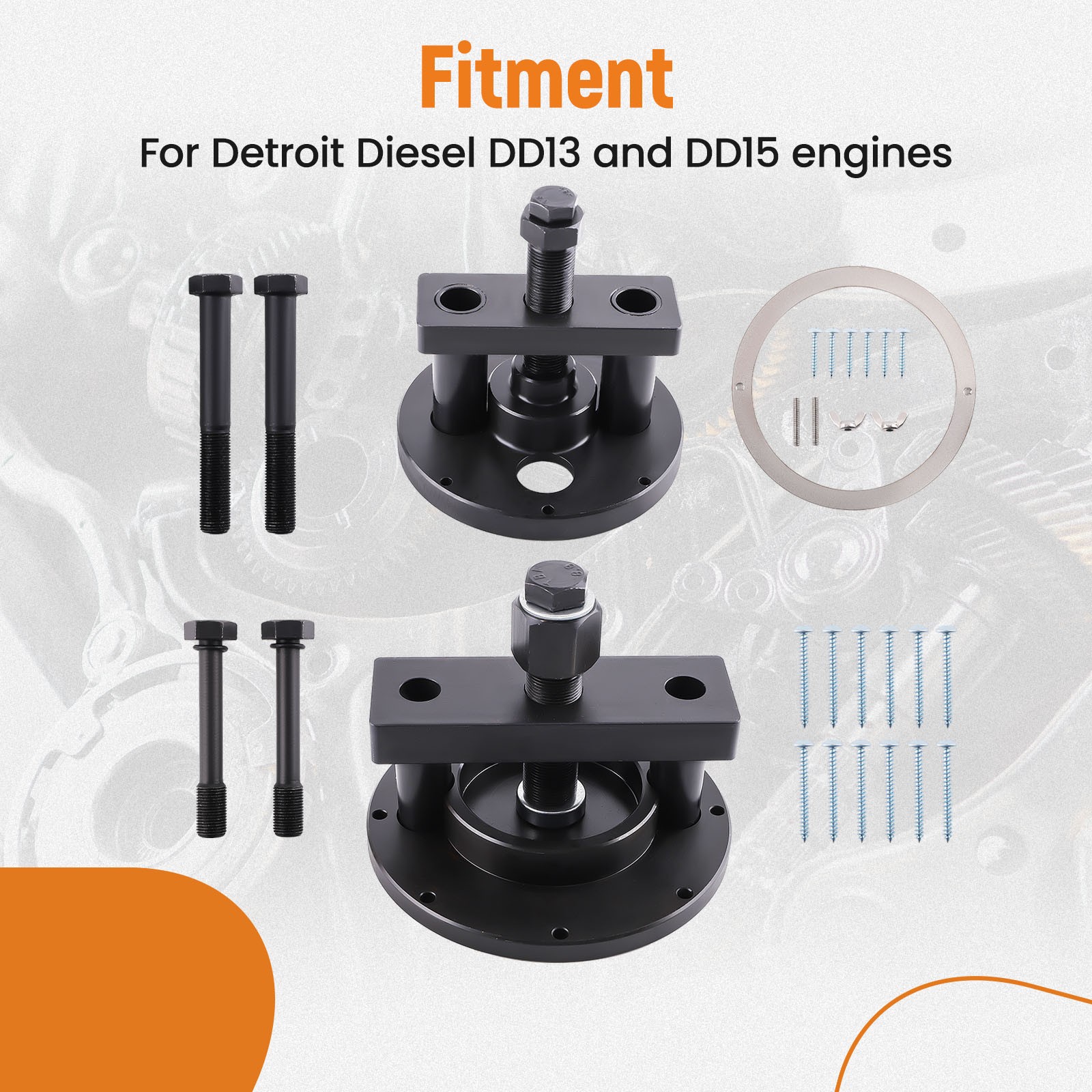 Front Rear Main Oil Seal Service Kit for Detroit Diesel DD13 DD15+4 Adapters