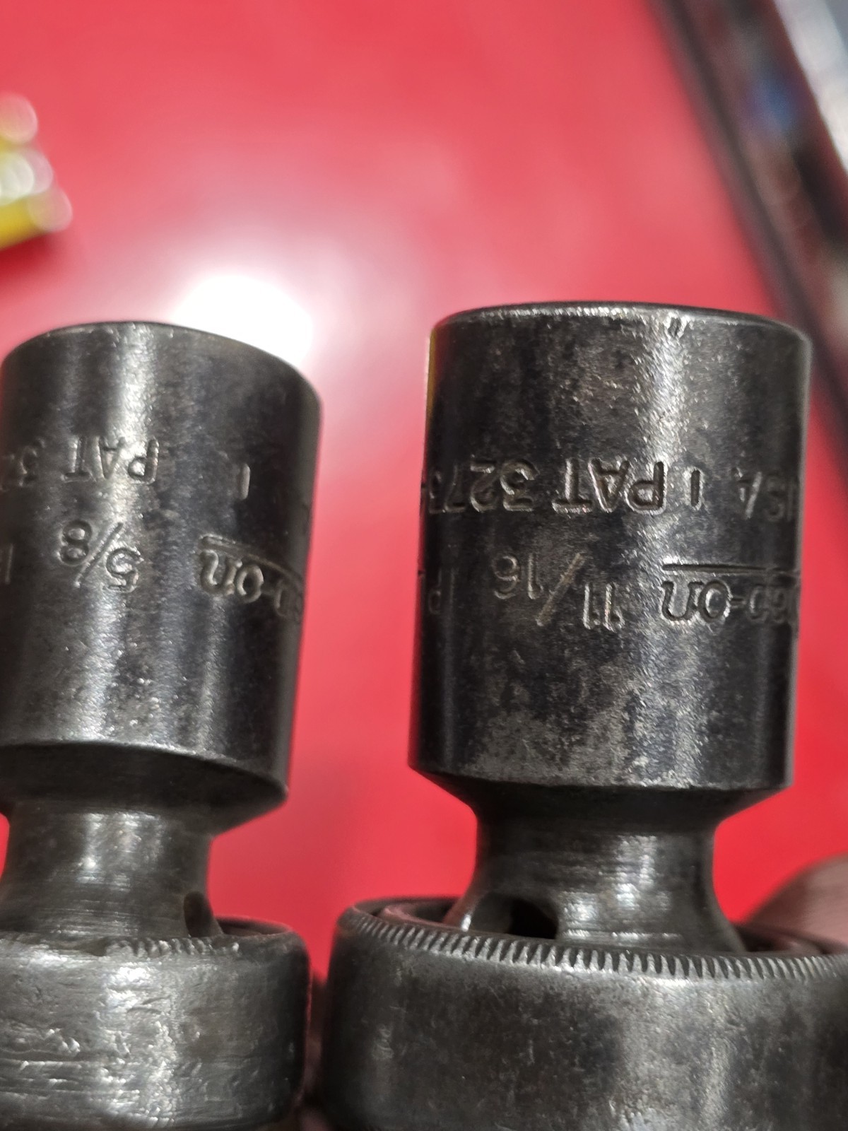 SNAP ON 1/2 DRIVE UNIVERSAL SWIVEL IMPACTS IN SAE. 4 PIECE SET WITH BONUS DEEP