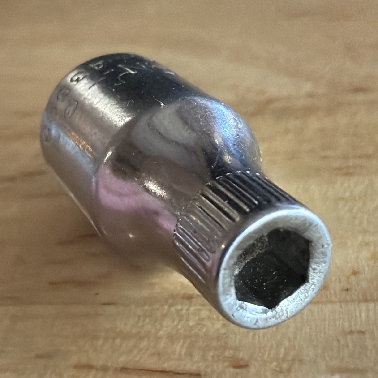 Craftsman 4mm Shallow Socket 1/4″ Drive 6 Point Top Knurl G Series 43505 USA