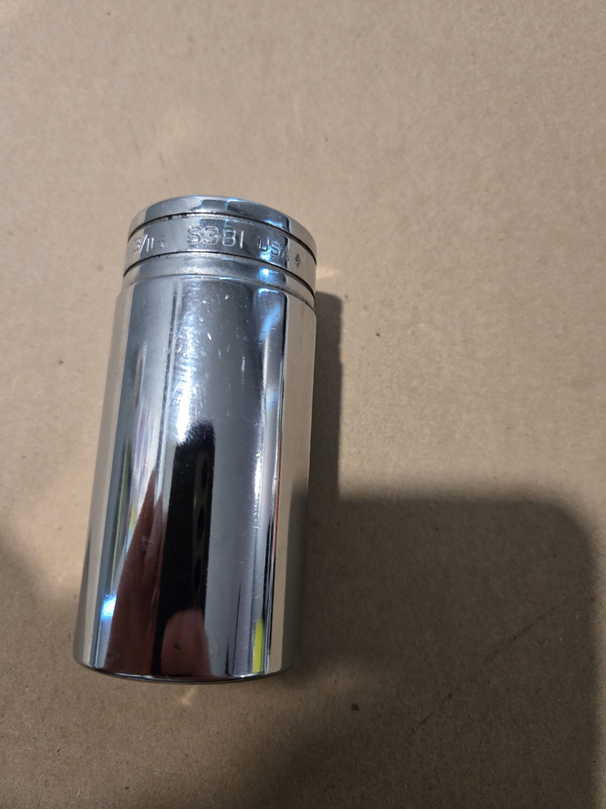 Snap On 1/2″ Drive 1-3/16″ 12PT SAE Deep Chrome Socket USA S381