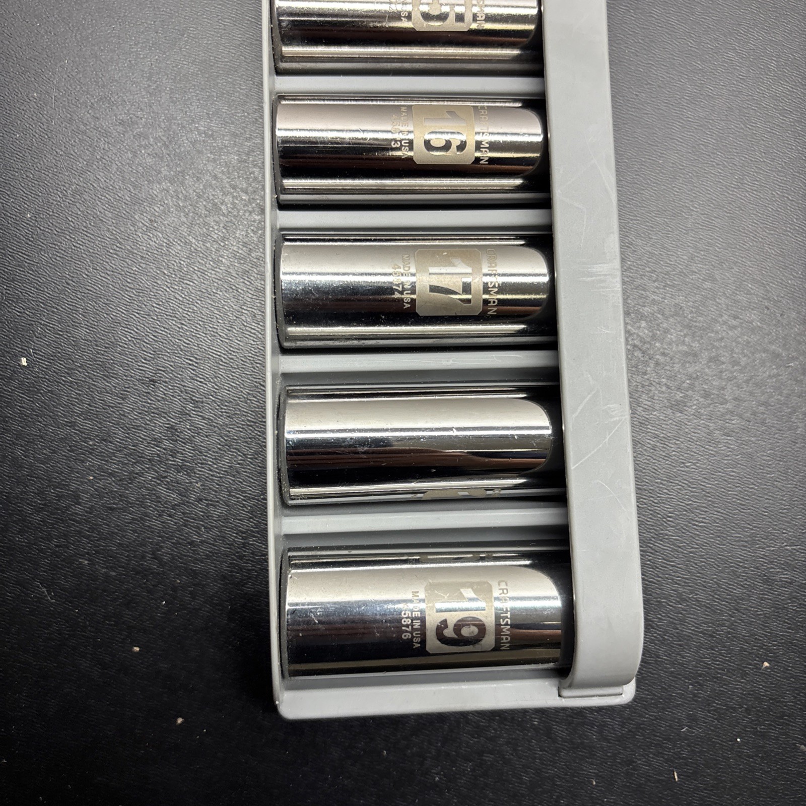 Craftsman RARE Ez Read 3/8 Drive 9pc Laser Etch 6pt Deep Well Metric Socket Set