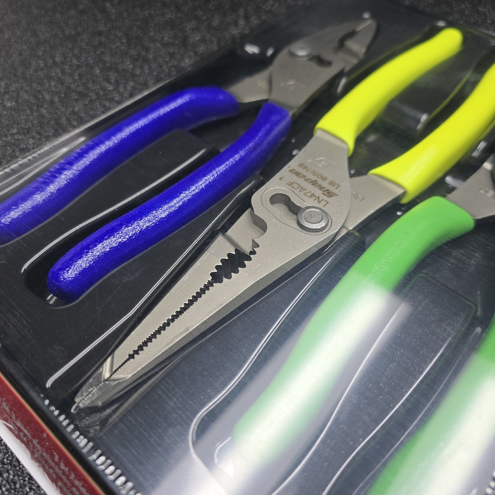 Snap-on Tools USA NEW Assorted Color Slip Joint Pliers Set PL347ACF