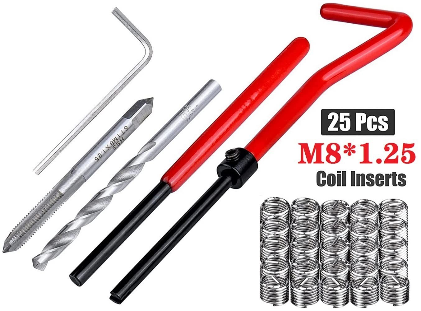 Stainless Steel Thread Repair Set – 30 Pieces for Effective Auto Repairs
