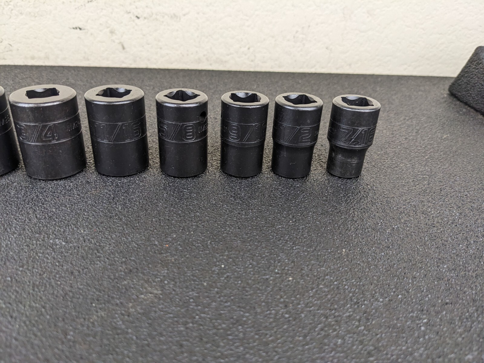 #bh828 Snap On Tools NEW SAE Shallow Impact Socket Set 7/16″ to 1-1/8″