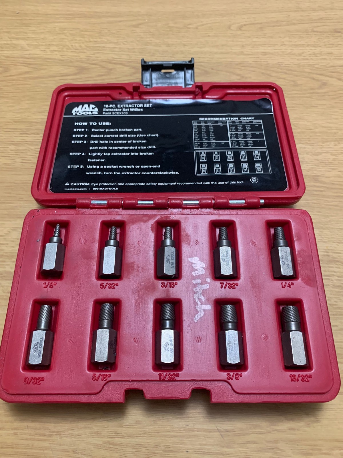 Mac Tools 10-PC. Multi-Spline Screw Extractor Set SCEX10S