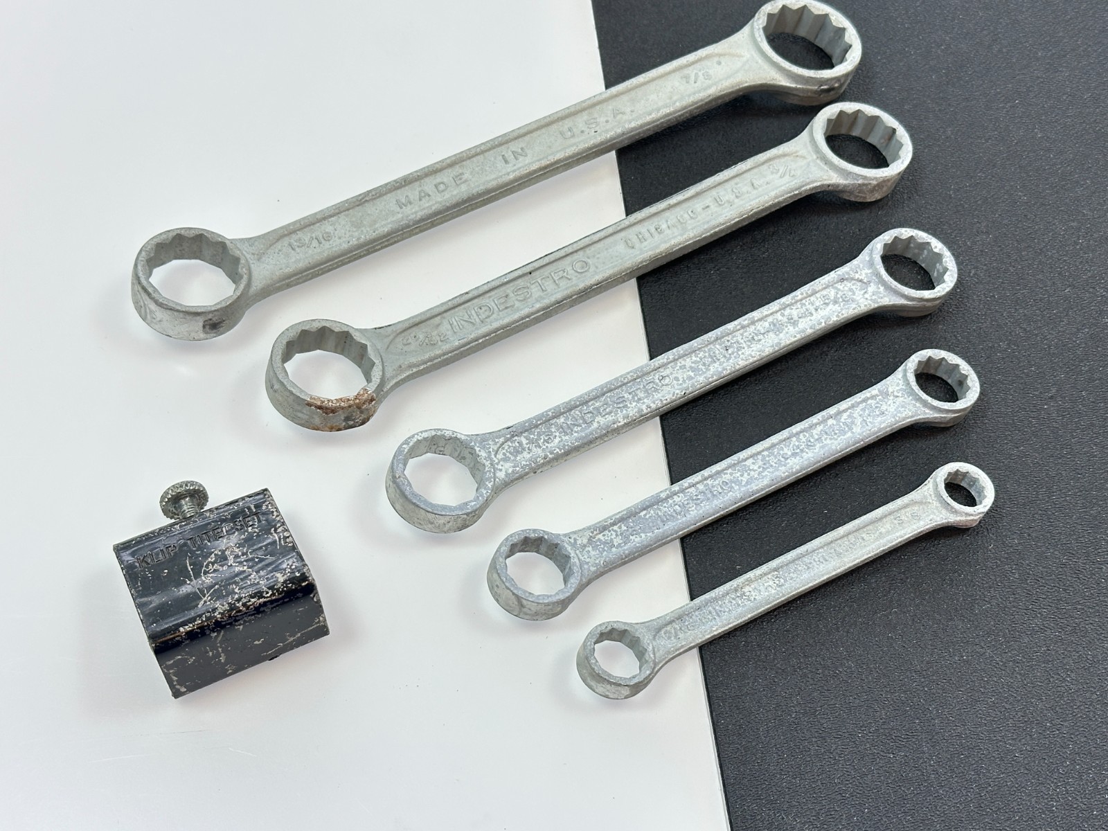 🇺🇸 Indestro Tools USA Select Steel 5pc Double Box End SAE 3/8-7/8” Wrench Set