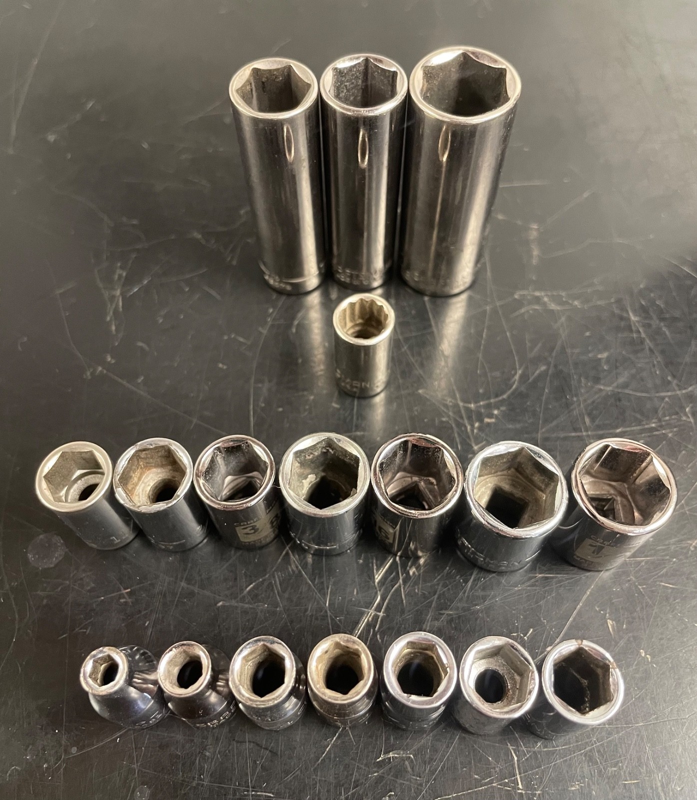 CRAFTSMAN – 5/32” thru 9/16” – Shallow & Deep – 1/4”dr. – 6 & 12pt. – “YOU PICK”