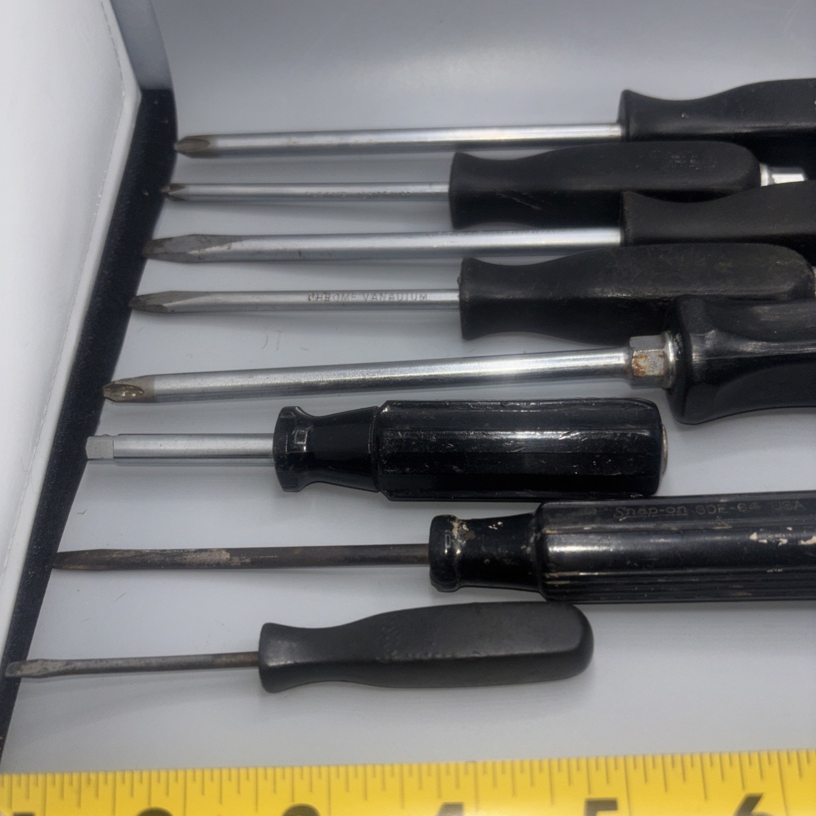 Vintage Snap-On & Chrome-Vanadium Screw & Socket Driver Lot Of 8, 4 Of Each Rare