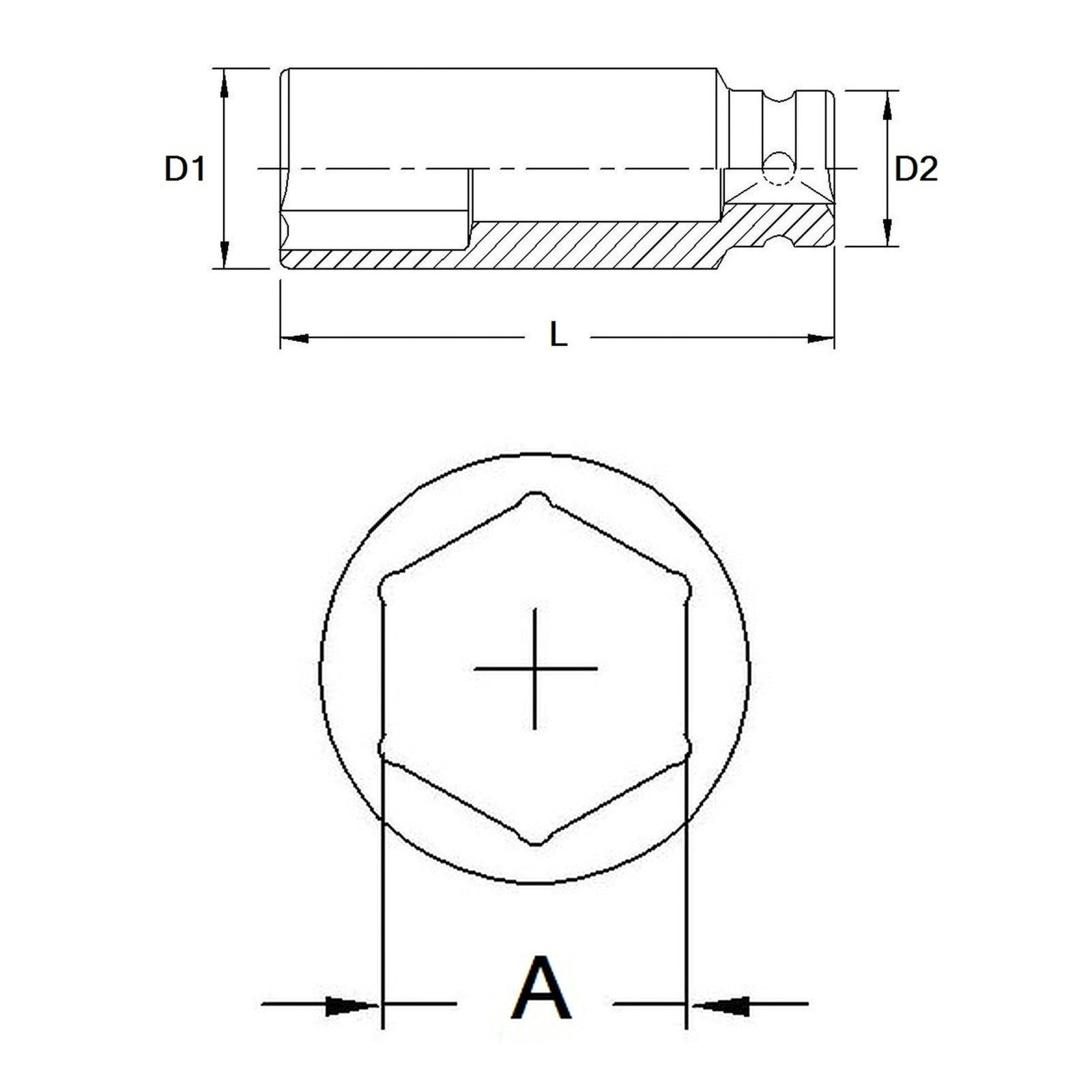 New 3/4″ Driver 6-Point Metric Deep Impact Sockets 41mm~50mm