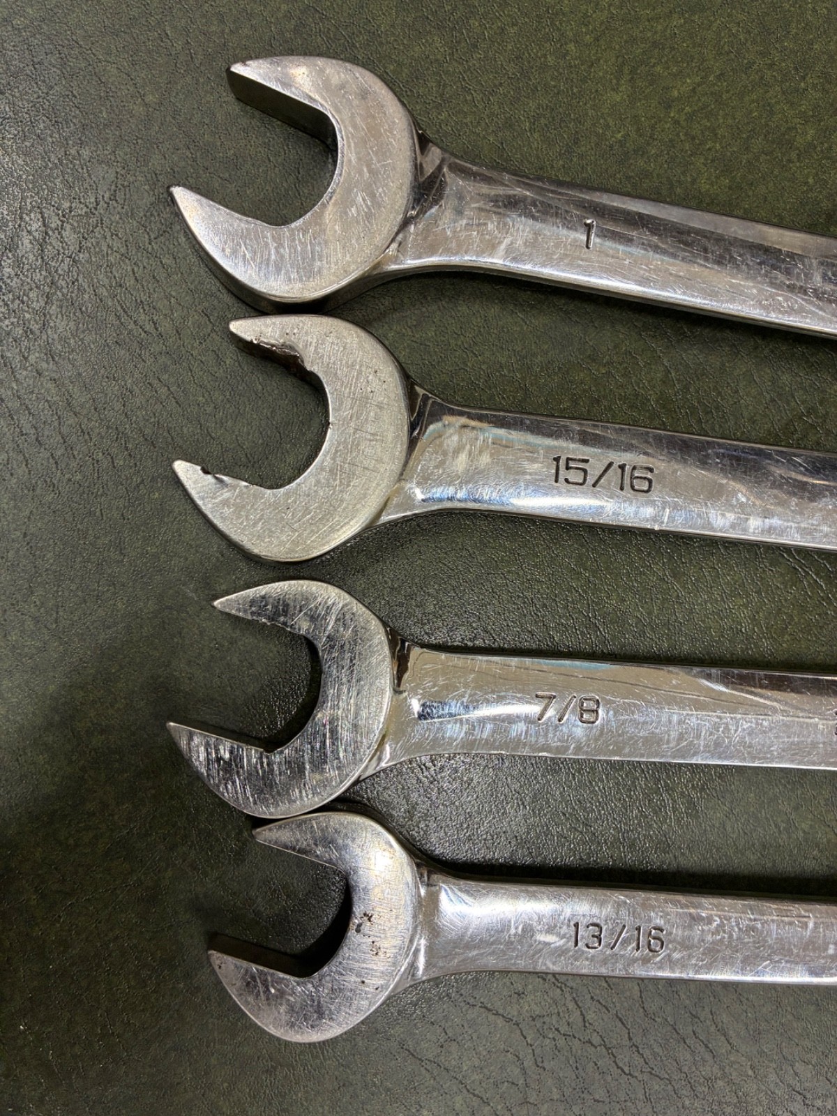 Armstrong USA Combination Wrench Set 4pc Large Sizes 13/16″ to 1″ – Good Used