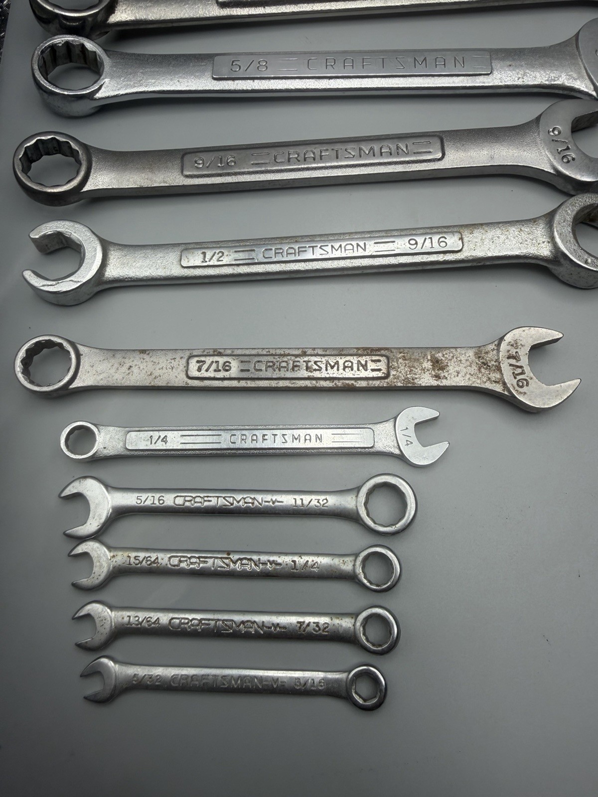 Lot of 23 ~ VTG Craftsman Combination Wrenches SAE & Metric Double Open, Midget