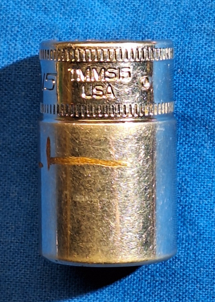 Snap-On TMMS15 1/4″ drive Semi Deep 15mm 6 point socket