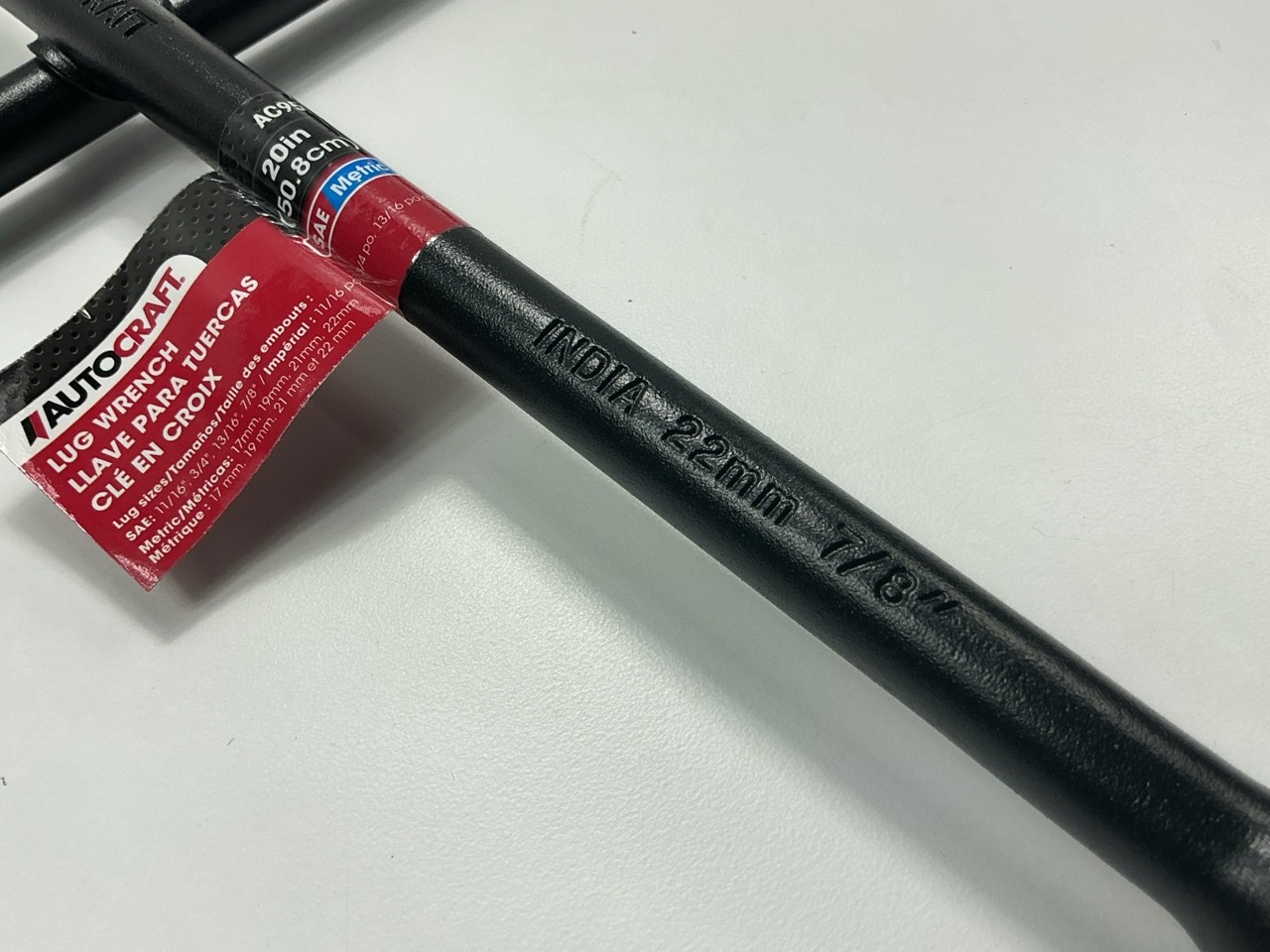 AutoCraft AC95 20″ Truck Lug Nut Wrench, SAE & Metric, 17mm, 19mm, 21mm, 23mm