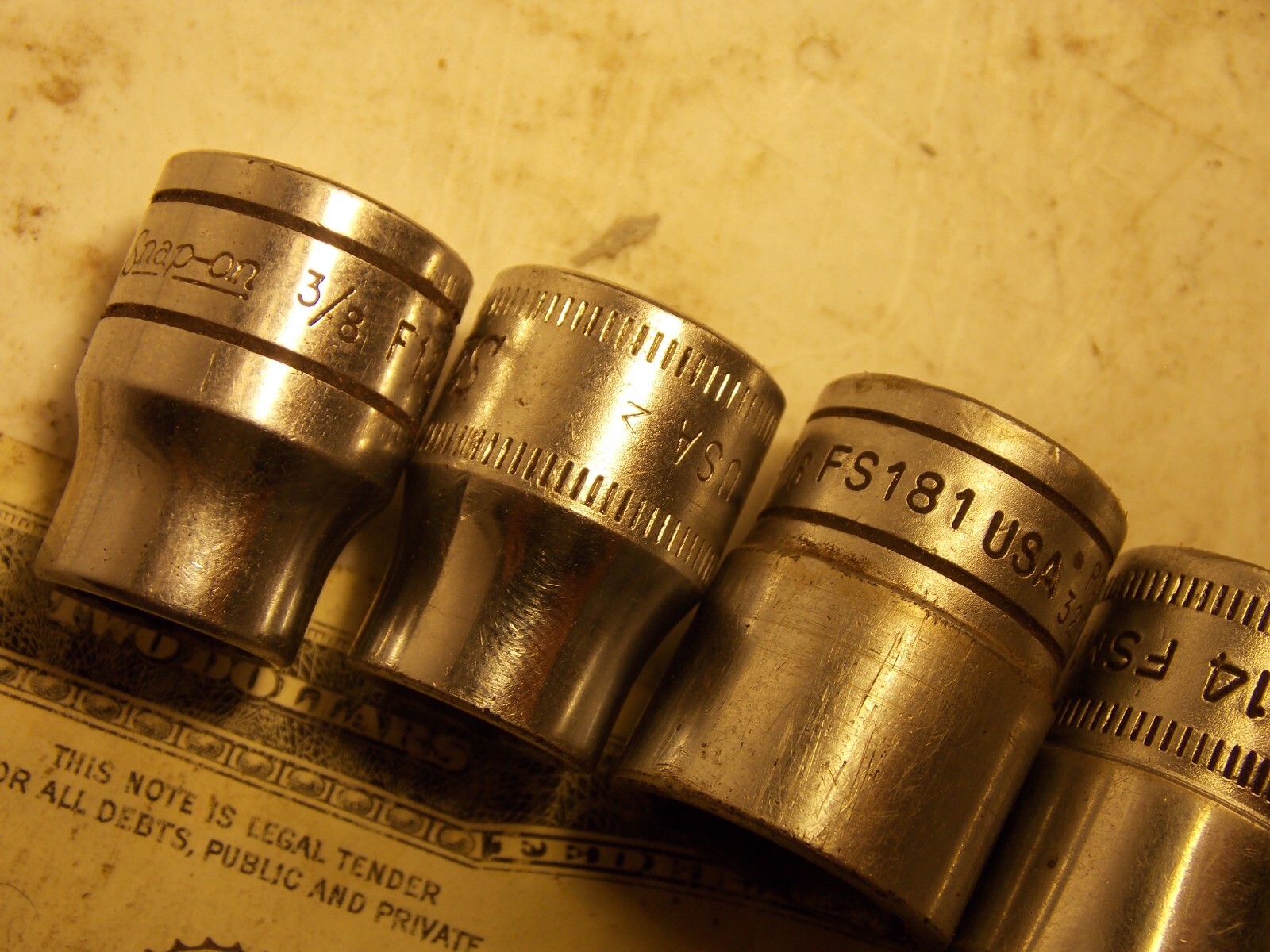 Snap on 3/8″ Drive Shallow Chrome Sockets sold Singles 14mm 3/8 9/16 FREEShpA1