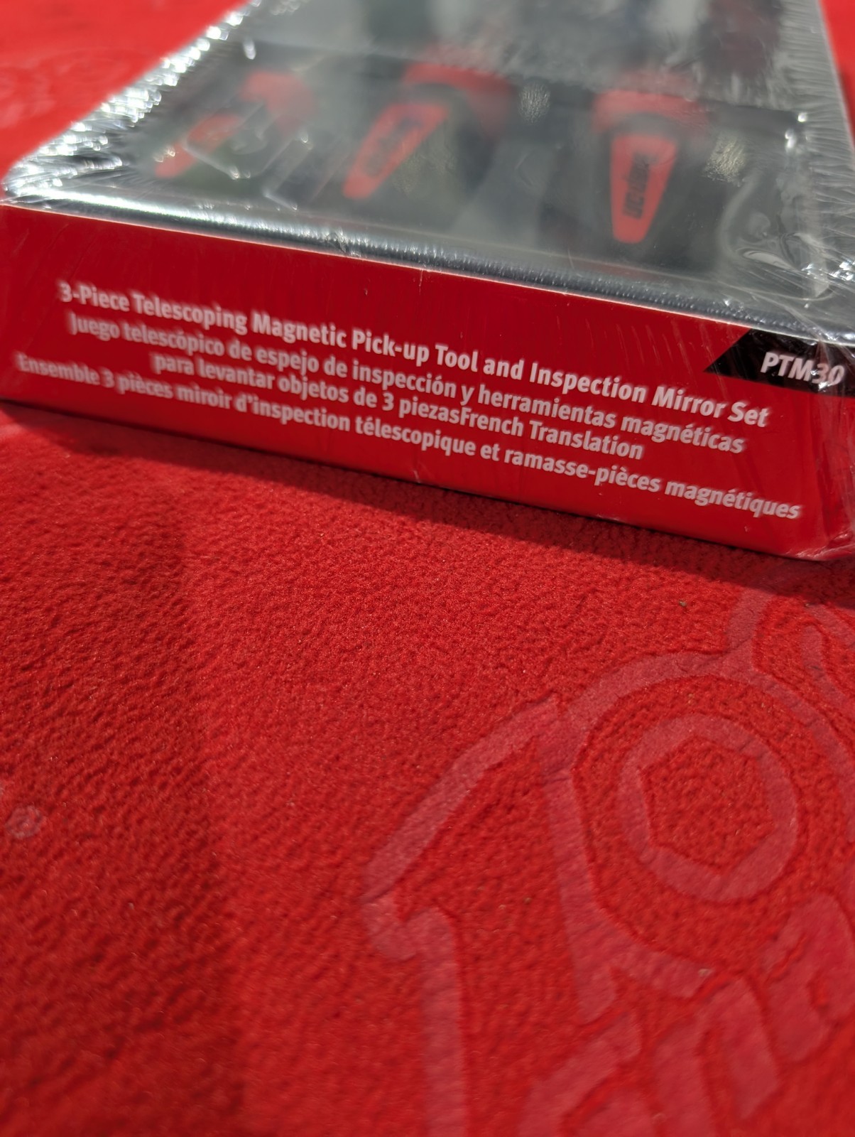 Snap-on BRAND NEW RED 3pc Telescoping Magnetic Pick Up Tool Set #PTM30