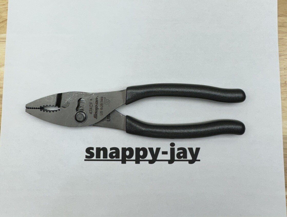 Snap-on Tools DARK TITANIUM 8″ Talon Grip Combination Slip Joint Pliers 47ACFDT