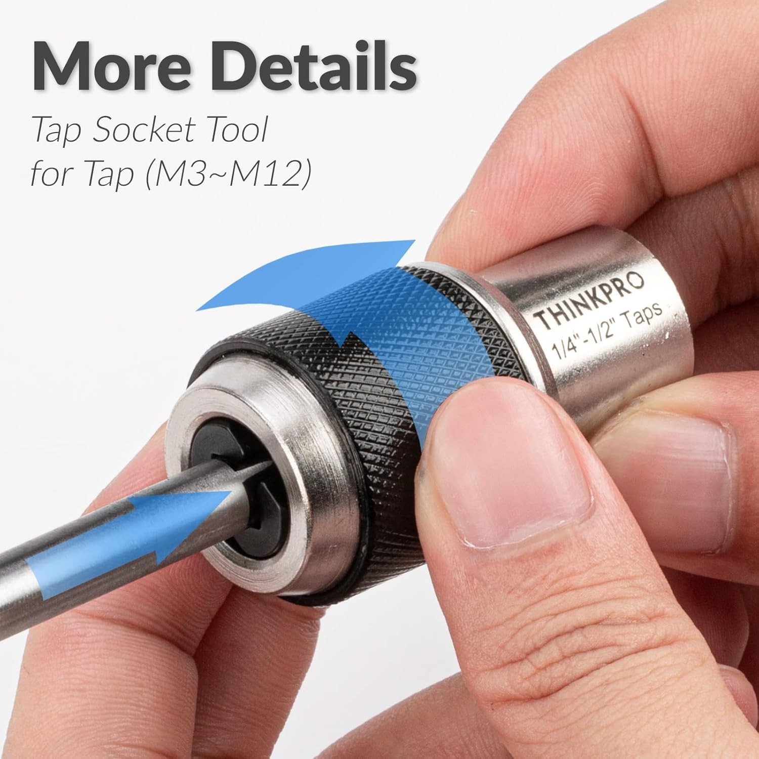 Hand-Powered 2pc Tap Socket Extractor Set with Powerful Grip for Professionals