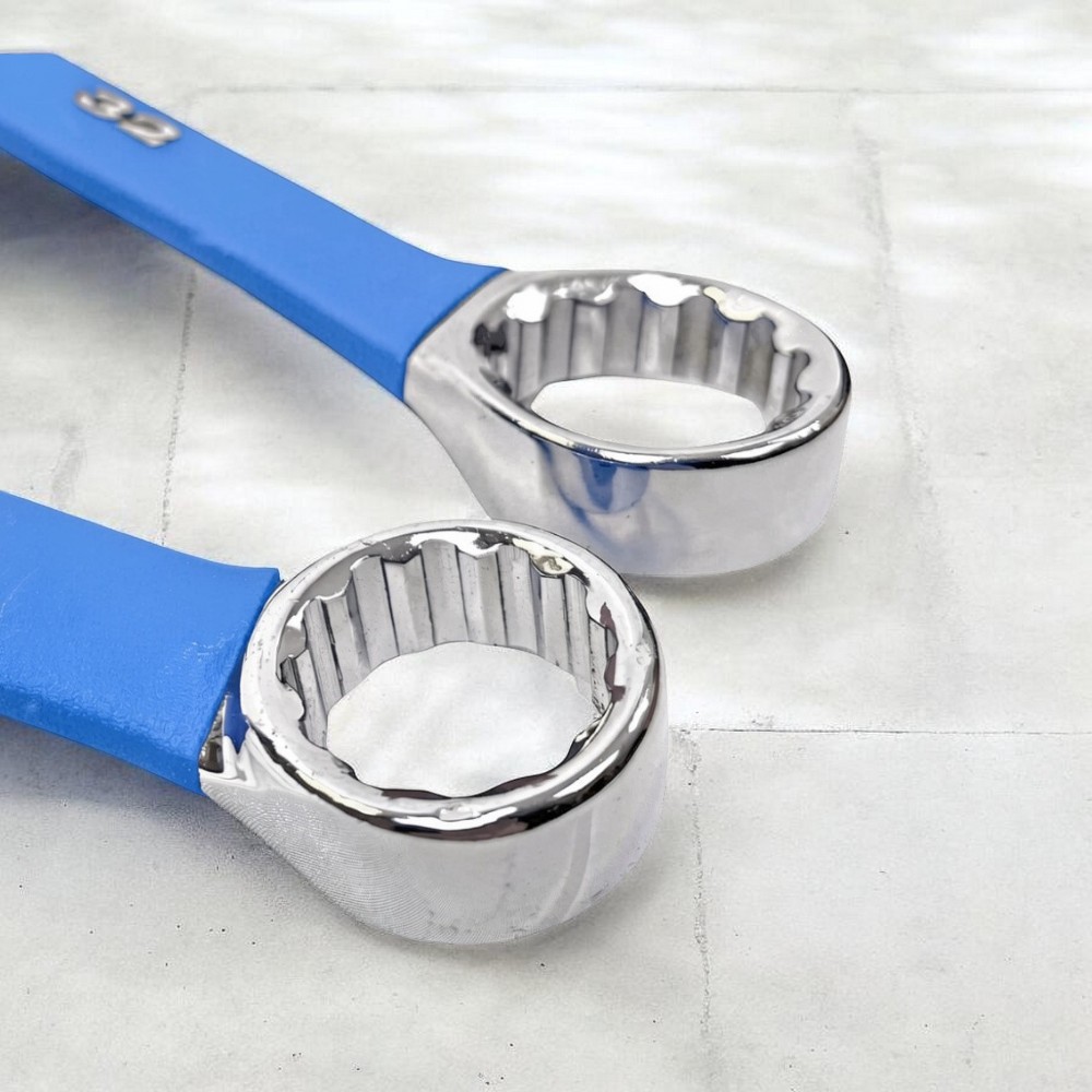 25pc Metric Combination Spanner Set Soft Grip 6-32mm Open End & Ring + Tool Roll