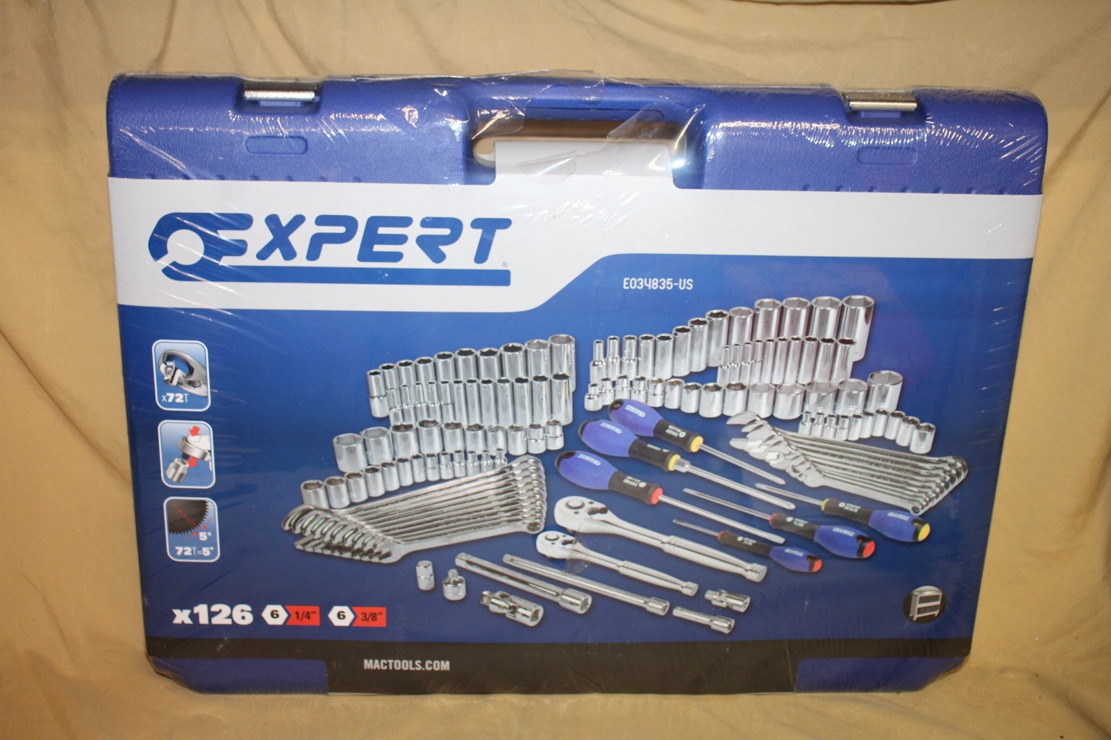 Mac Tools Expert 126pc 1/4″ & 3/8″ Master Socket Set – 6pt & 12pt – SEALED
