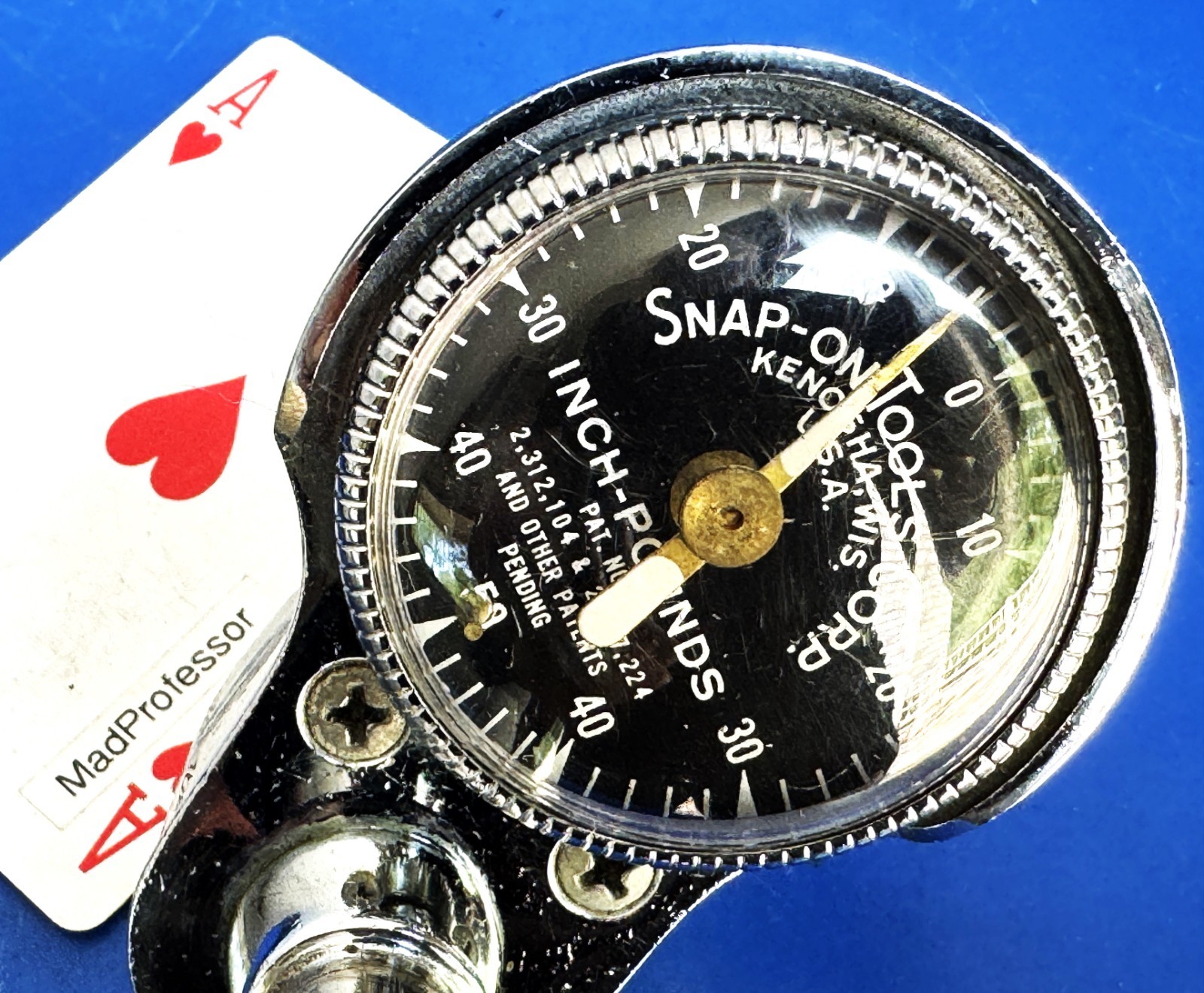 Snap-on 1/4″ Drive Dial US Basic Torque Driver Wrench Torqometer 50 inlb TQS4